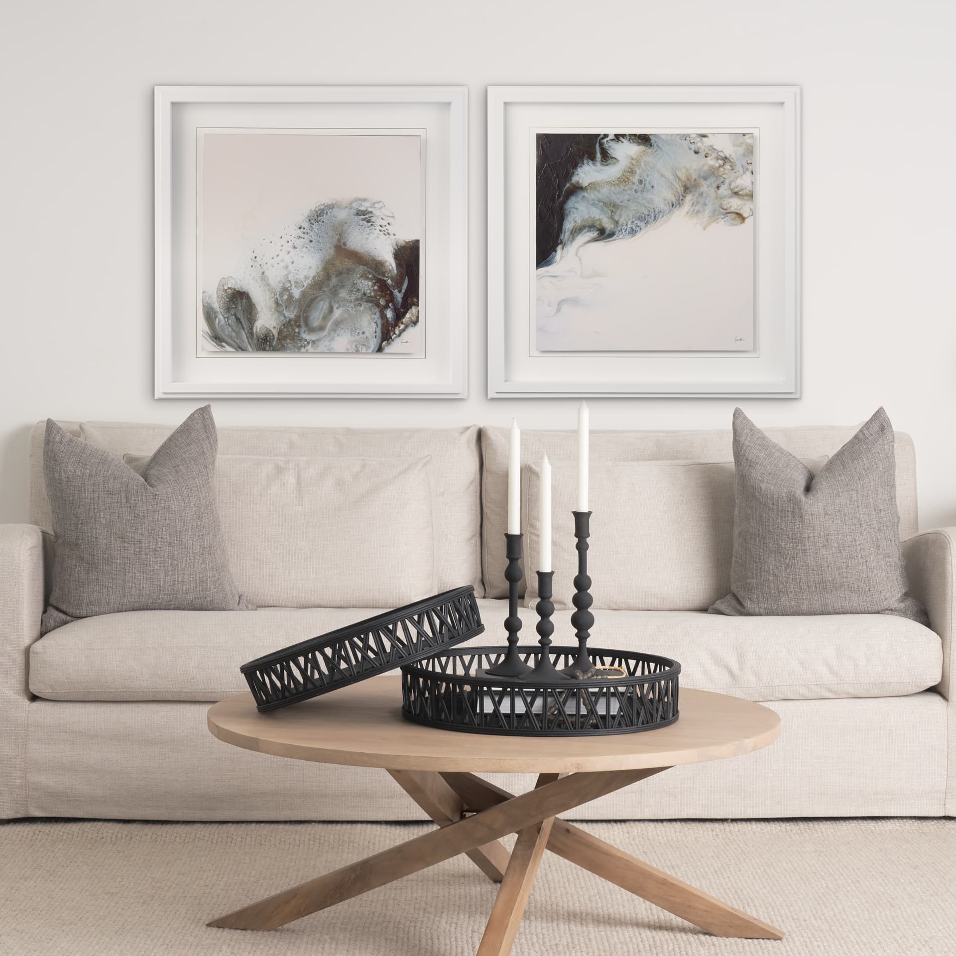 Threshold II by Mercana Studio a Hand Embellished Textured Framed Art Print — in a styled room