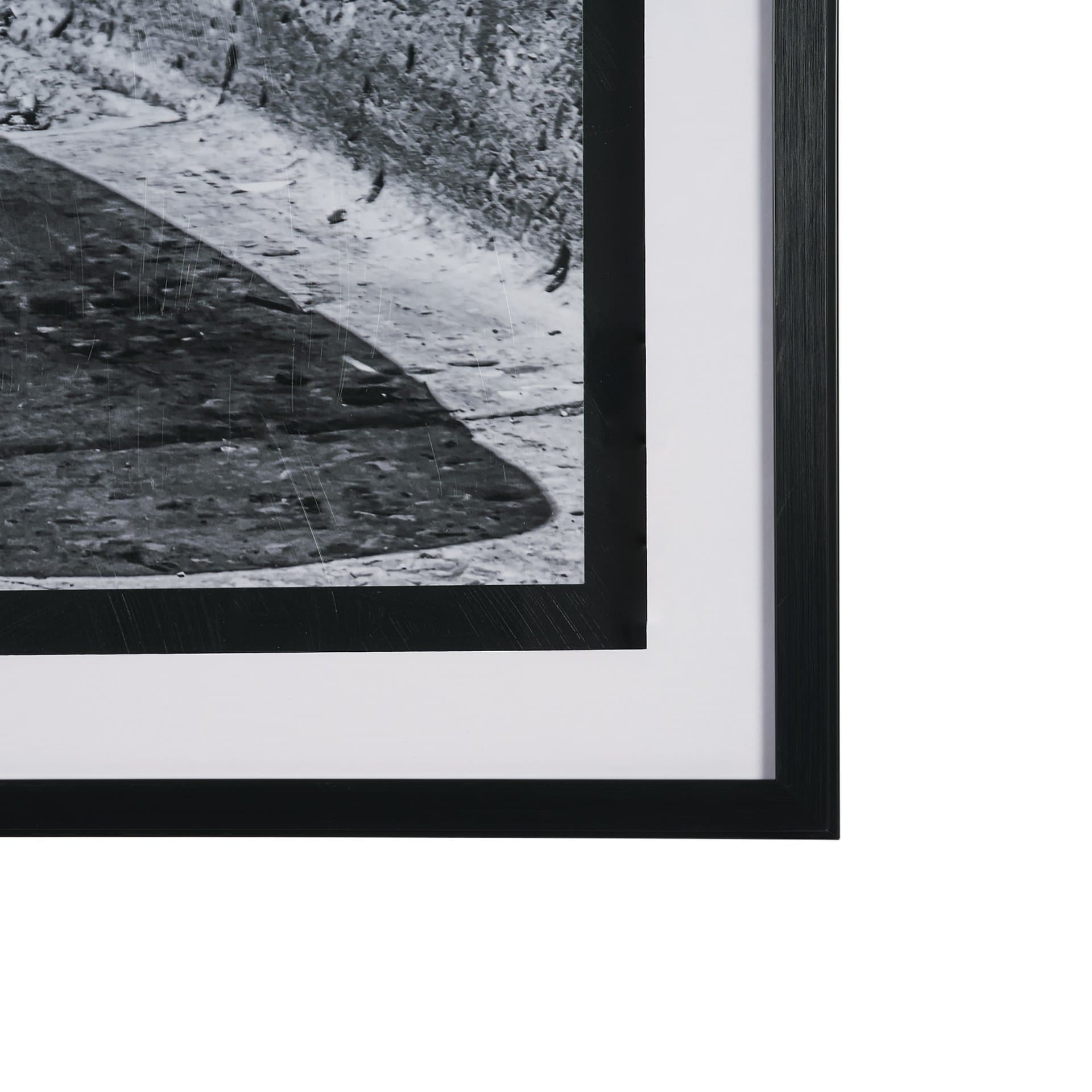 Classic Old Chevy in Havana Cuba by Richard Silver Textured Framed Art Print Matted under Glass — product photograph