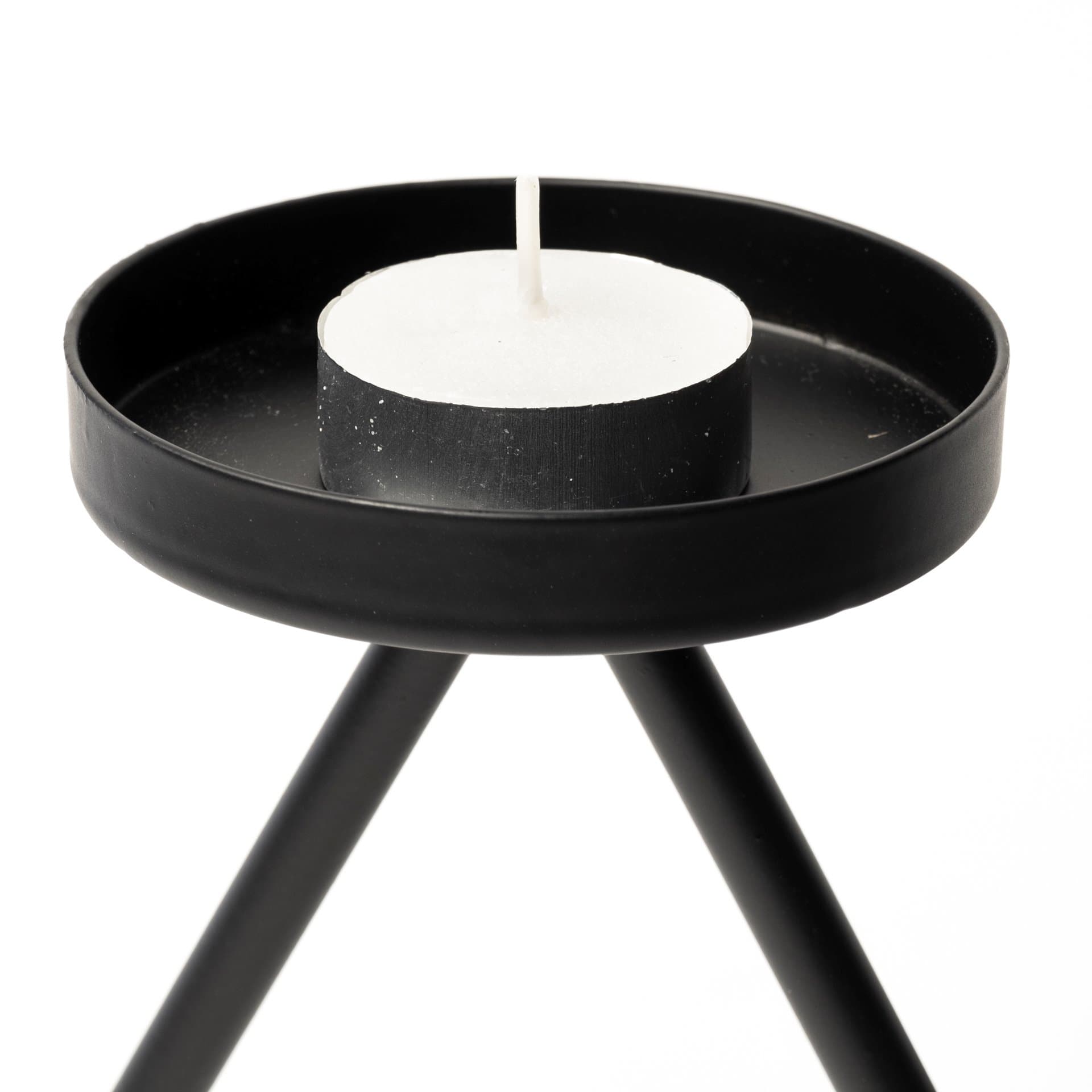 Meira Black Metal Seven Votive Table Candle Holder — product photograph