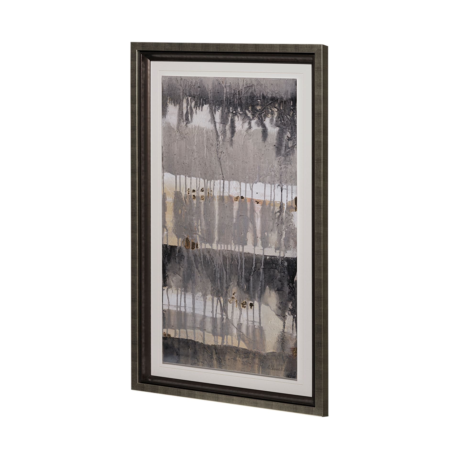 Tectonic I by Albena Hristova a Hand Embellished Textured Framed Art Print Matted under Glass — product photograph