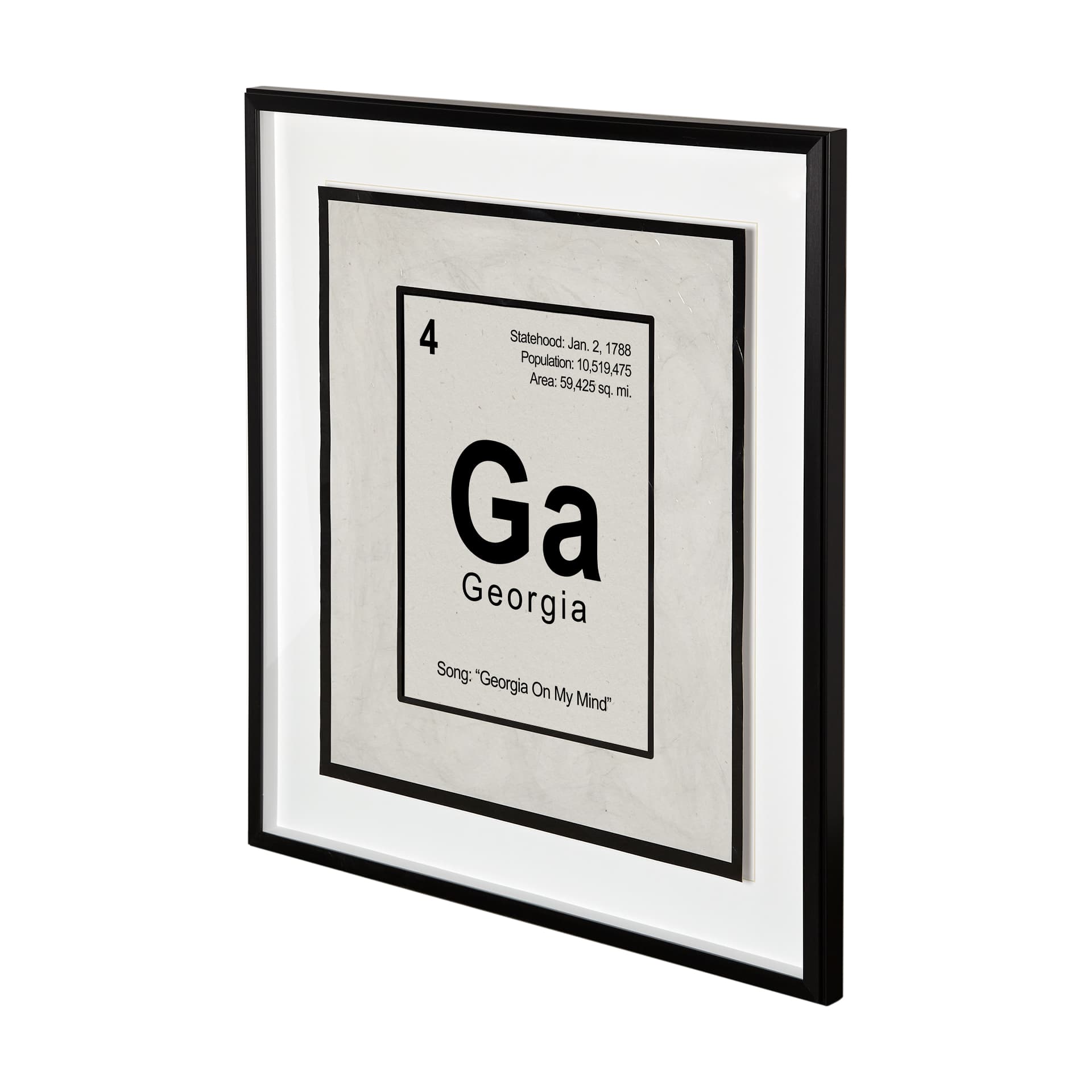 Georgia by Glartlab a Hand Embellished Textured Framed Art Print Matted under Glass — product photograph