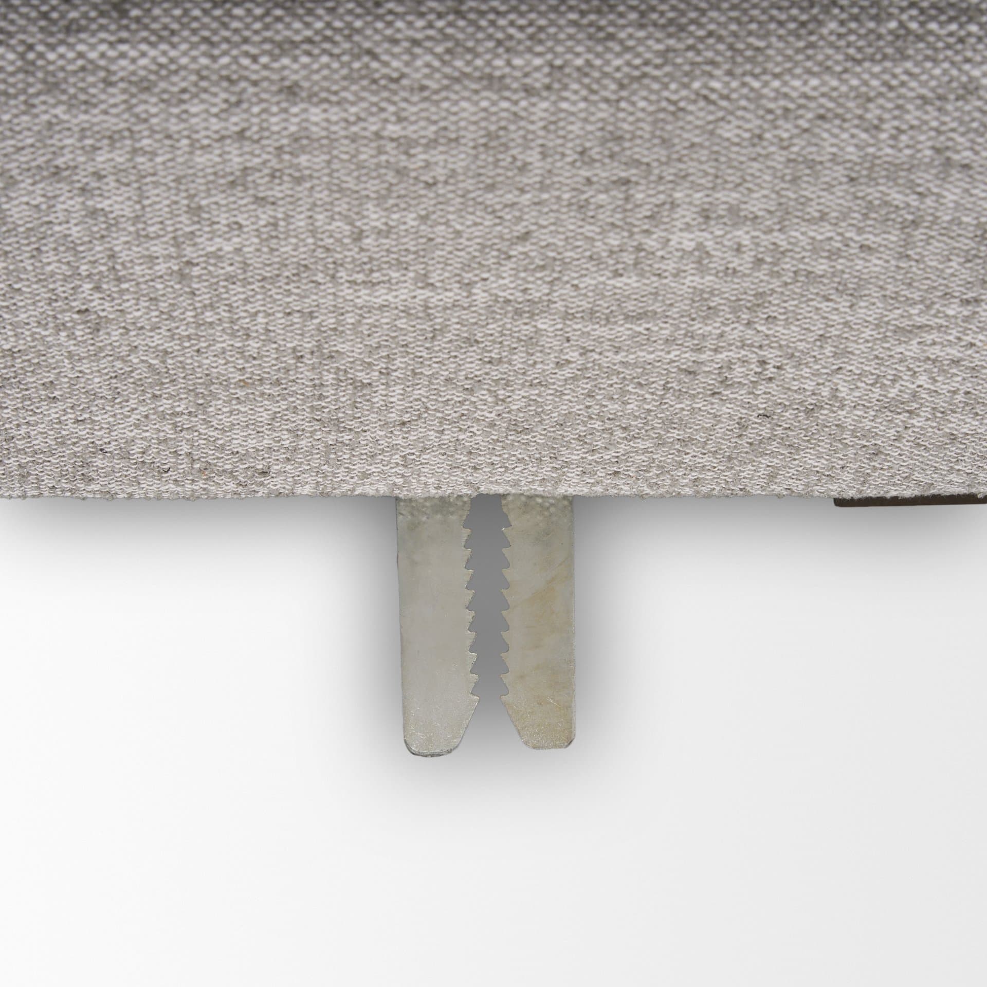 Halston Small Ottoman Light Gray Performance Fabric — product photograph