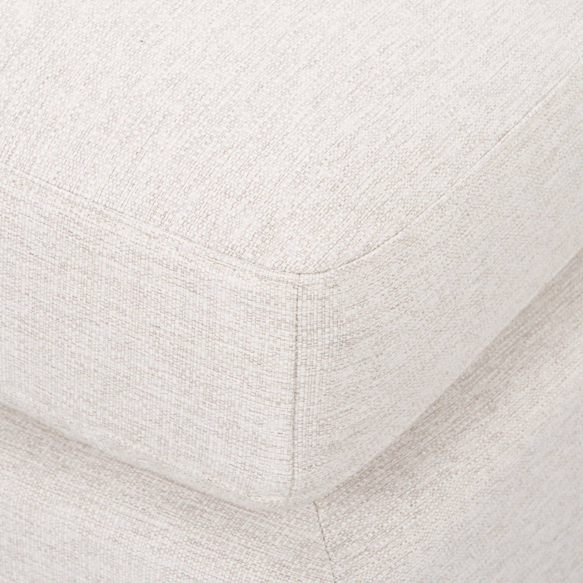 Halston Small Ottoman Oatmeal Performance Fabric — product photograph