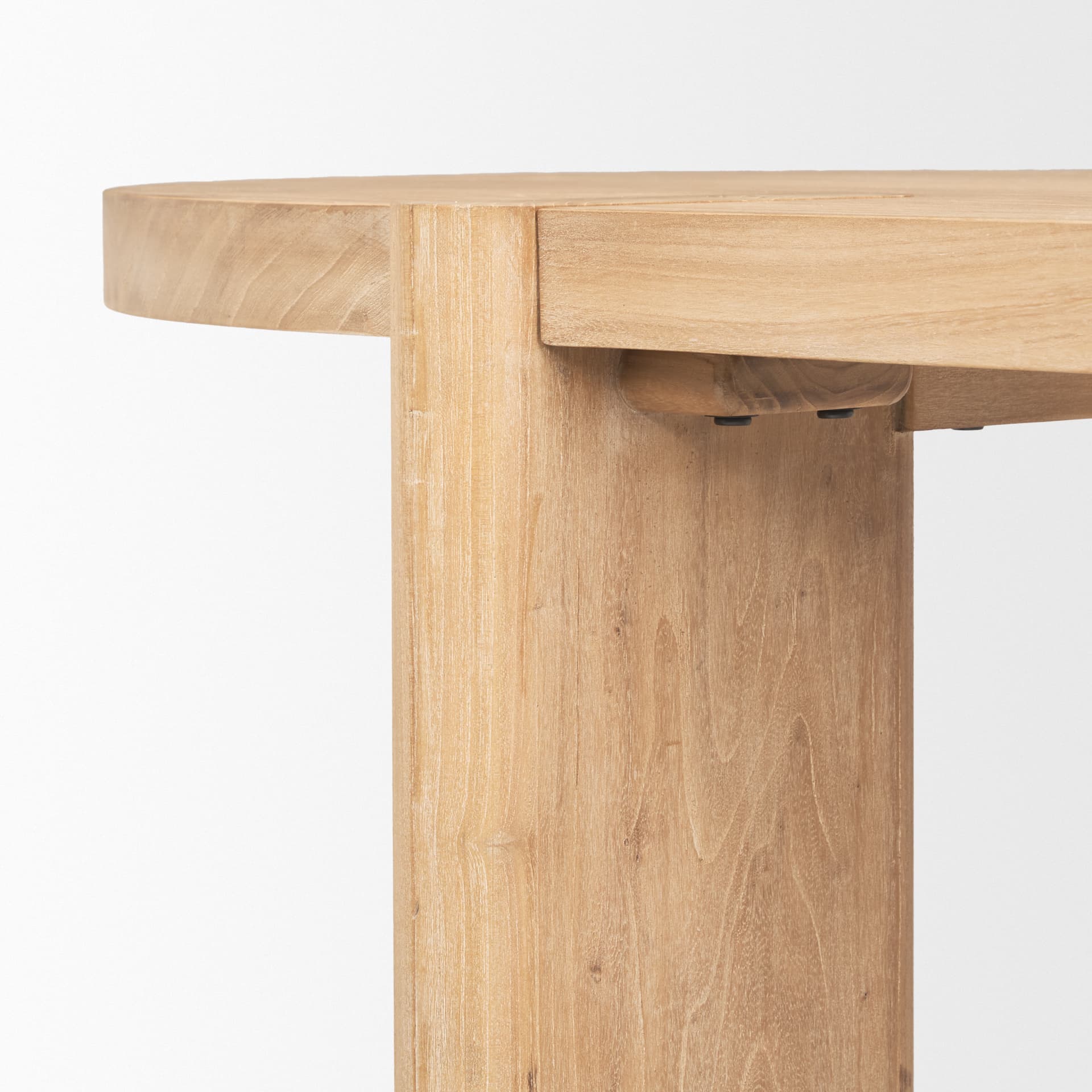Sohan 91"L x 38"W Oval Dining Table | Light Brown Wood | Seats 8 — product photograph