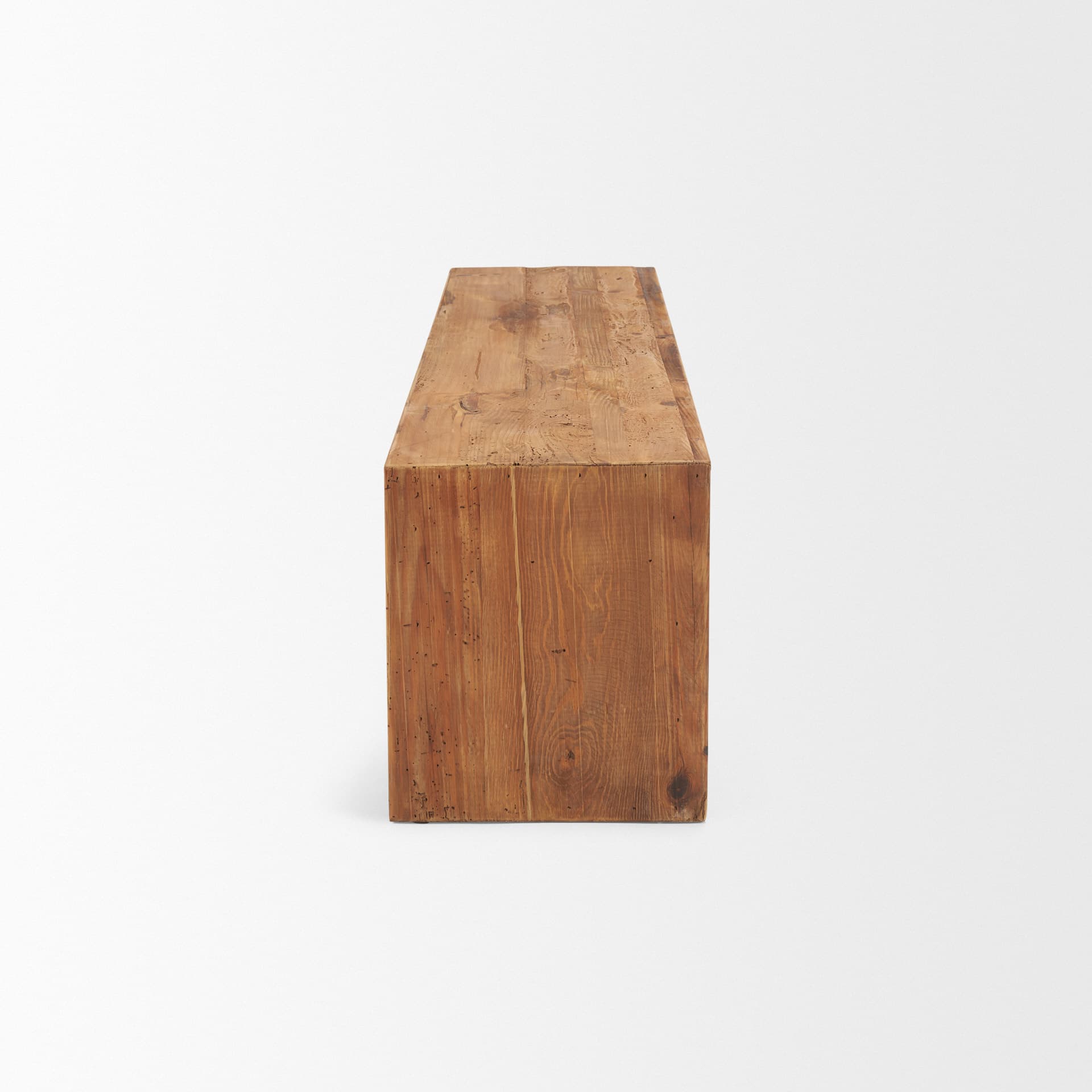 Tahira Rectangular Recycled Wooden Bench — product photograph