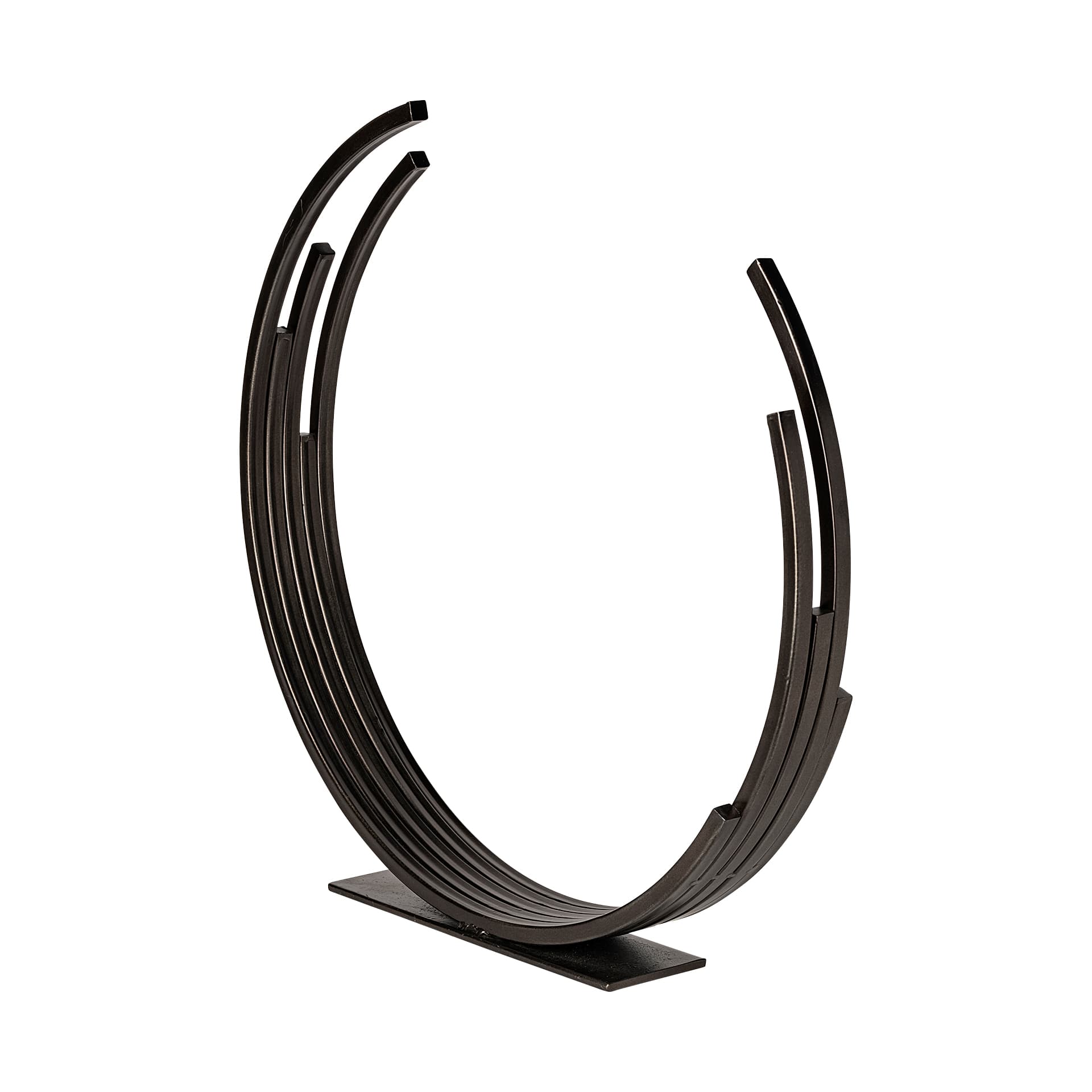 Taj (Large) 21L x 3W Black Broken Halo Decorative Object — product photograph