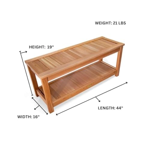 Cedar Sauna Bench — product photograph