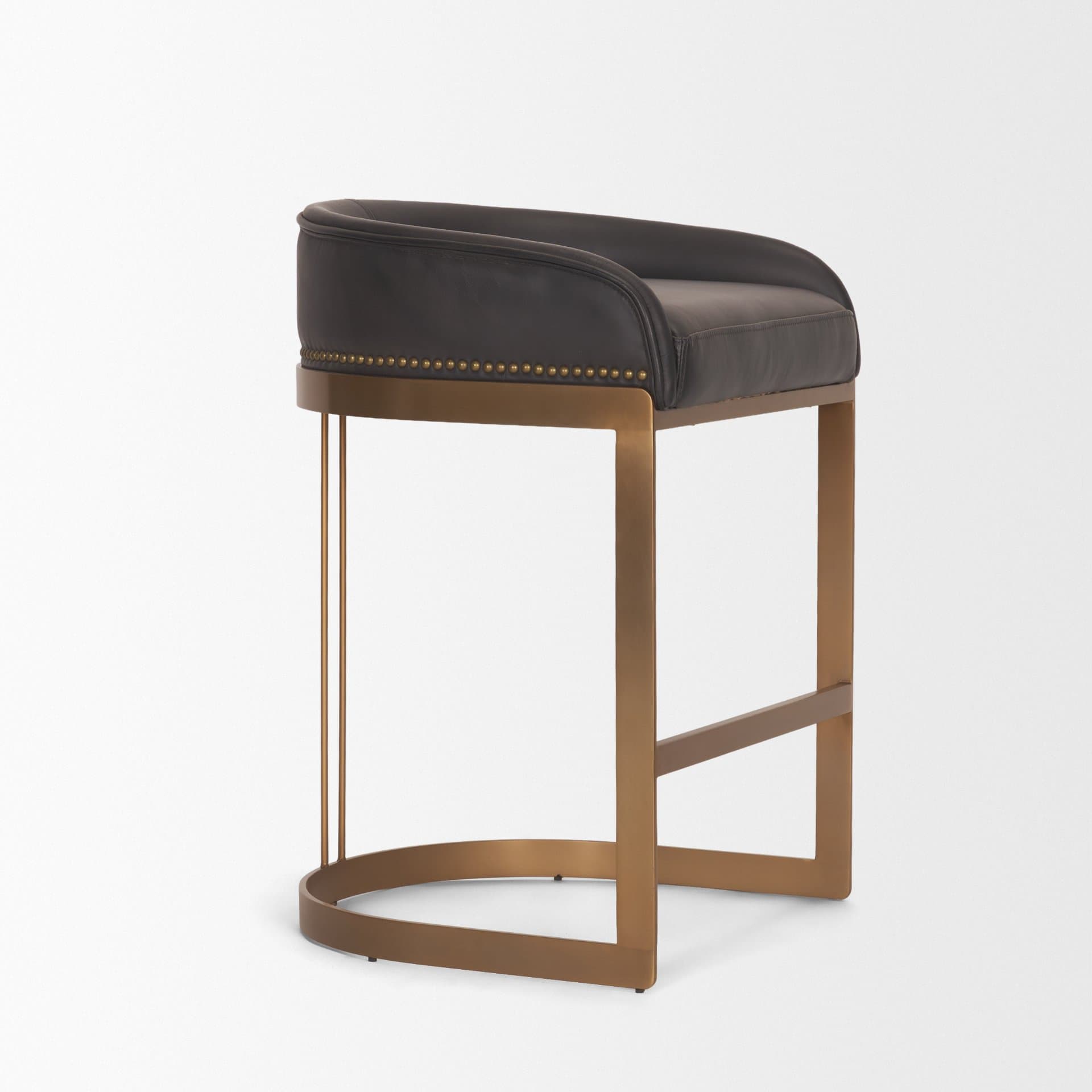 Hollyfield Backless 26.75in Seat Counter Stool | Brown Charcoal — product photograph