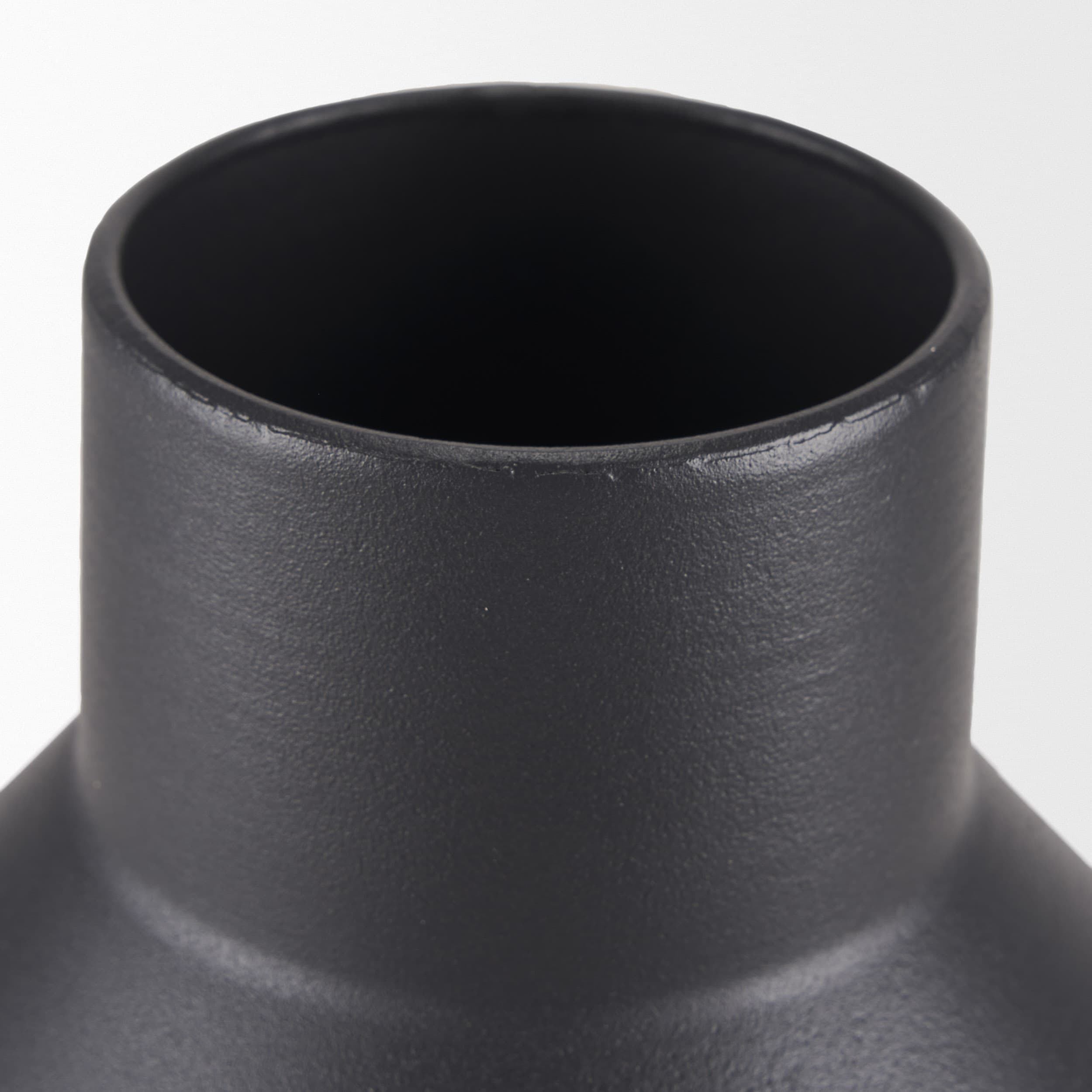 Tosca Small Matte Black Metal Vase — product photograph