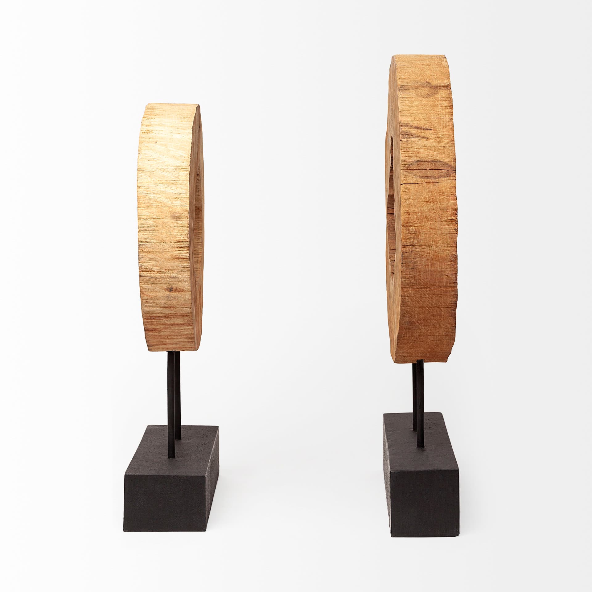 Ironwood II (Small) 13L x 4W Natural Wooden Circular Object — product photograph
