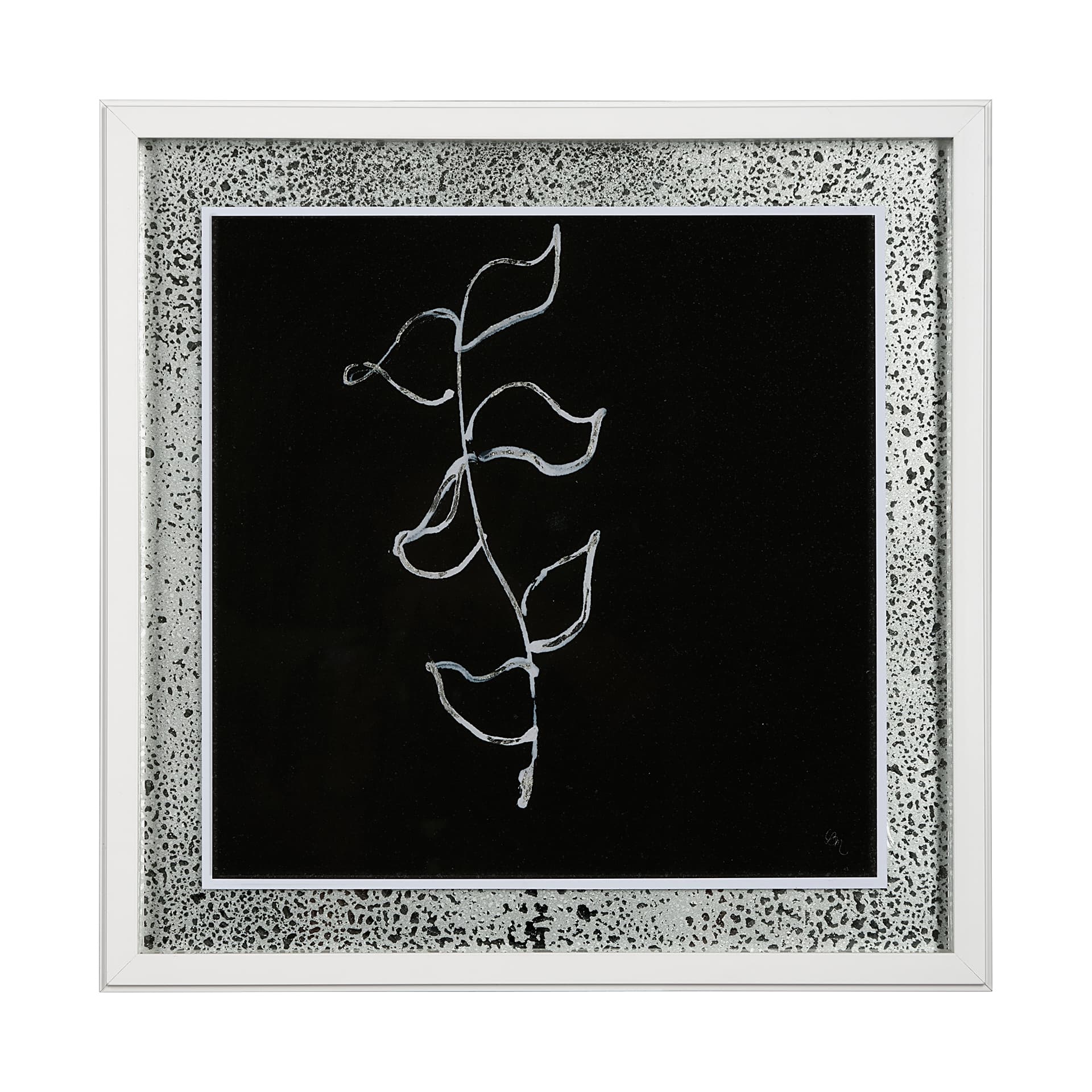 Flora VI by Mercana Studio a Hand Embellished Textured Framed Art Print Matted under Glass — product photograph