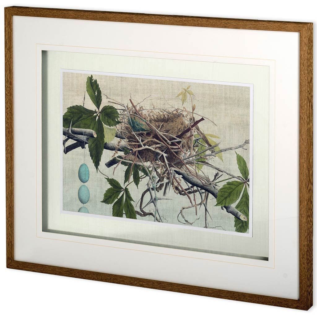 Custom Nesting I (MC) by John Butler a Hand Embellished Textured Framed Art Print Matted under Glass — product photograph