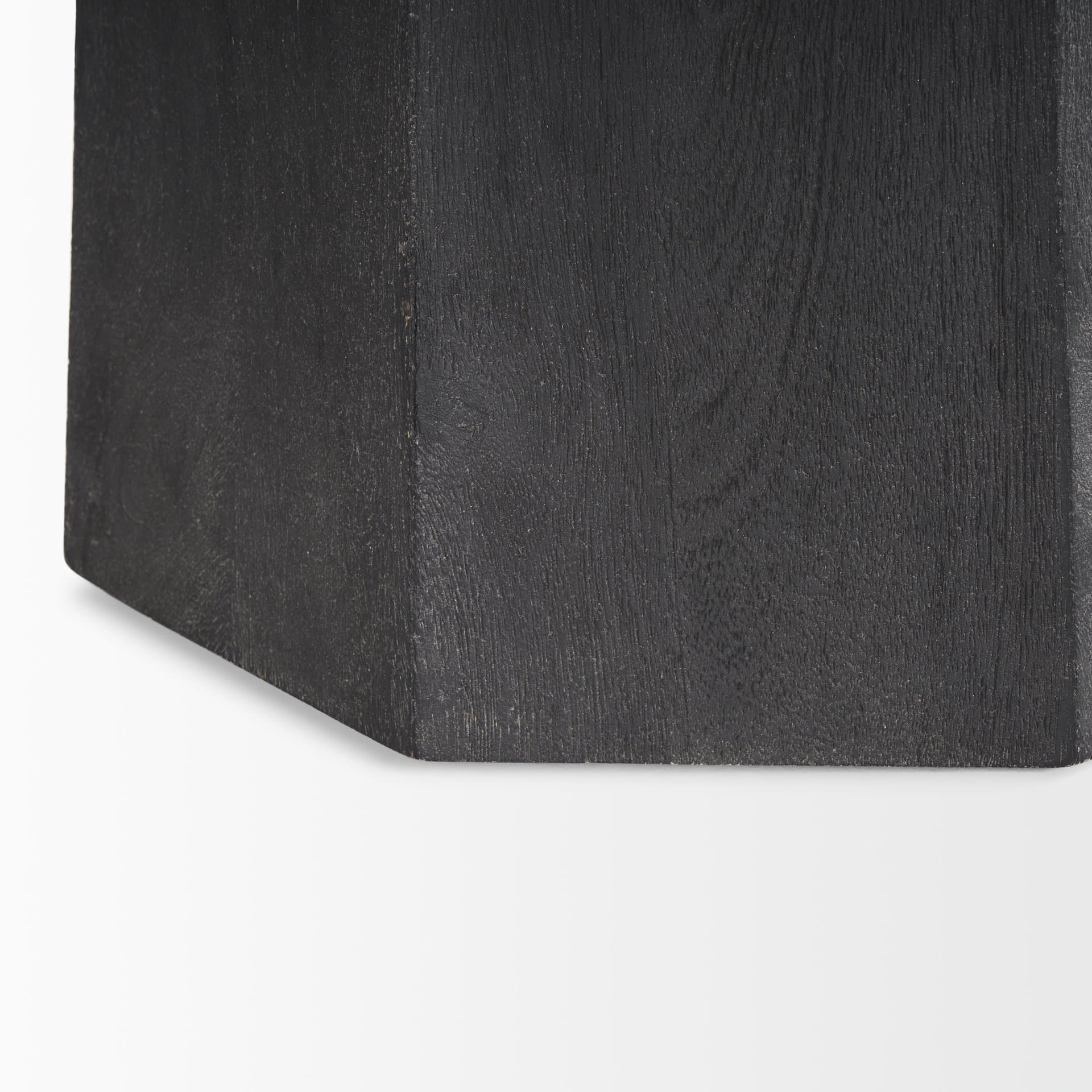 Maxine Hexagonal Black Wood Foyer Table — product photograph