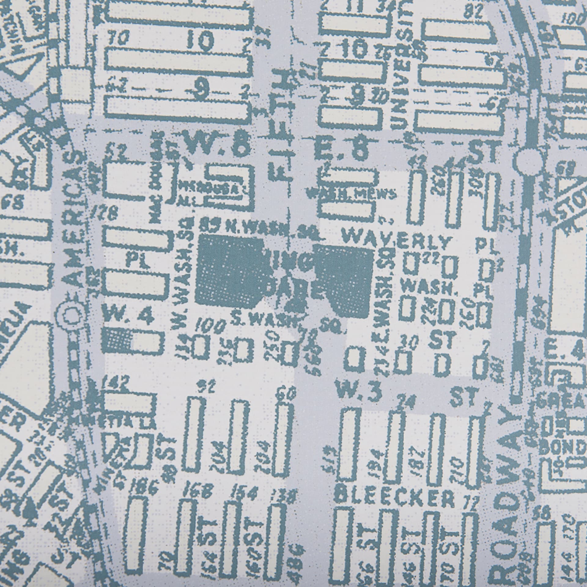 Manhattan Map II by Mercana Studio a Hand Embellished Textured Framed Art Print Matted under Glass — product photograph