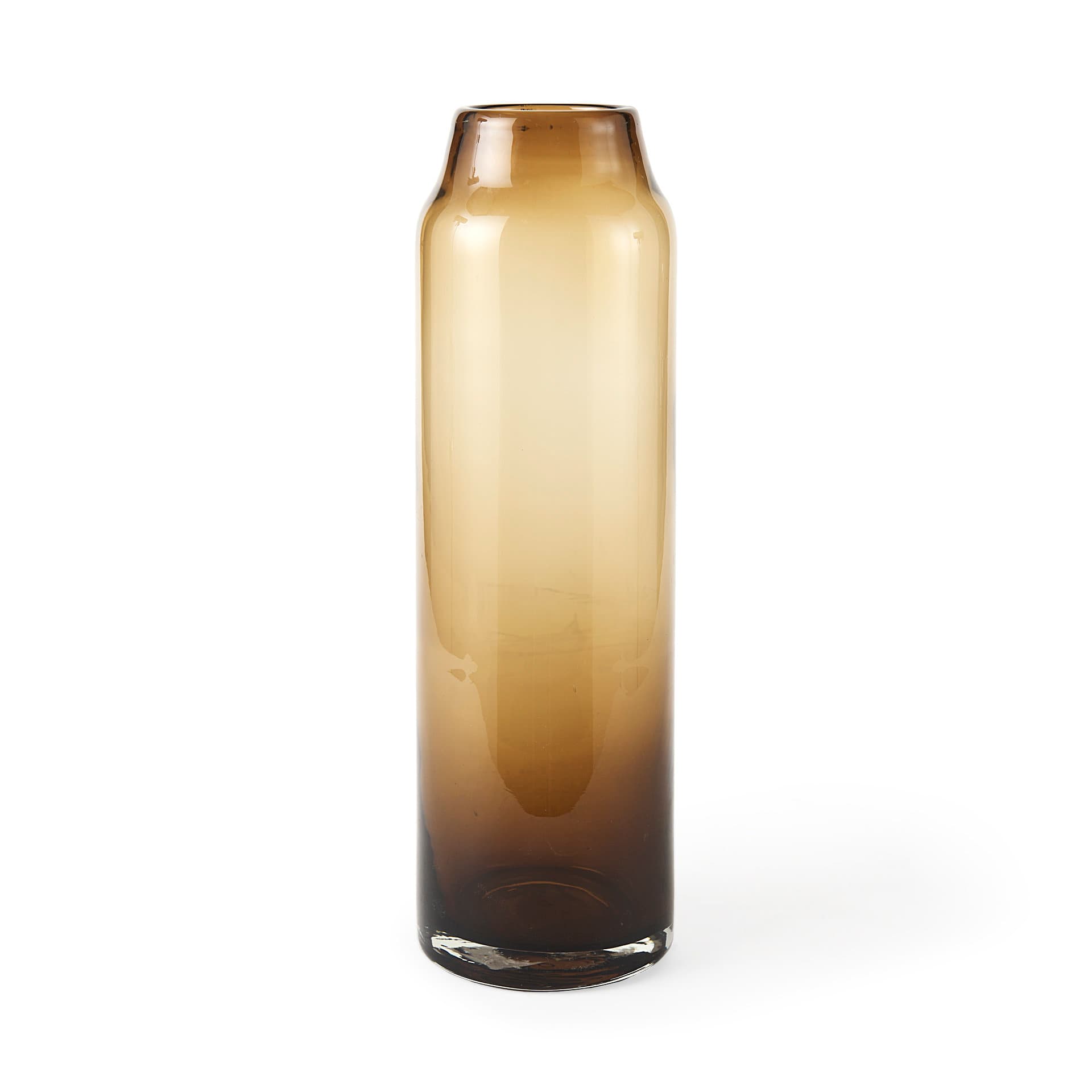 Amrita 4.8L x 4.8W x 16.0H Golden Brown Glass Vase — product photograph