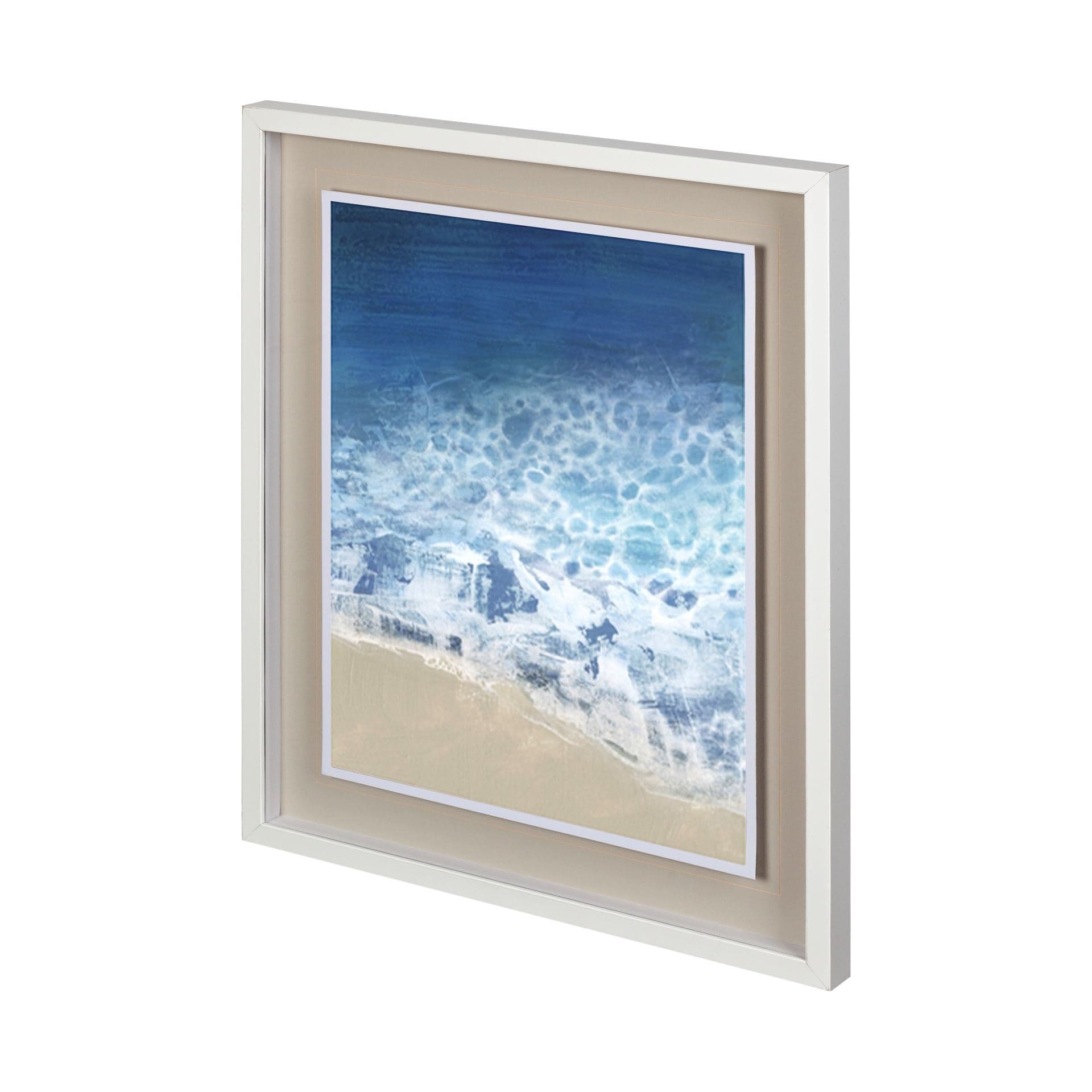 Ebb & Flow II by Victoria Borges a Hand Embellished Textured Framed Art Print Matted under Glass — product photograph