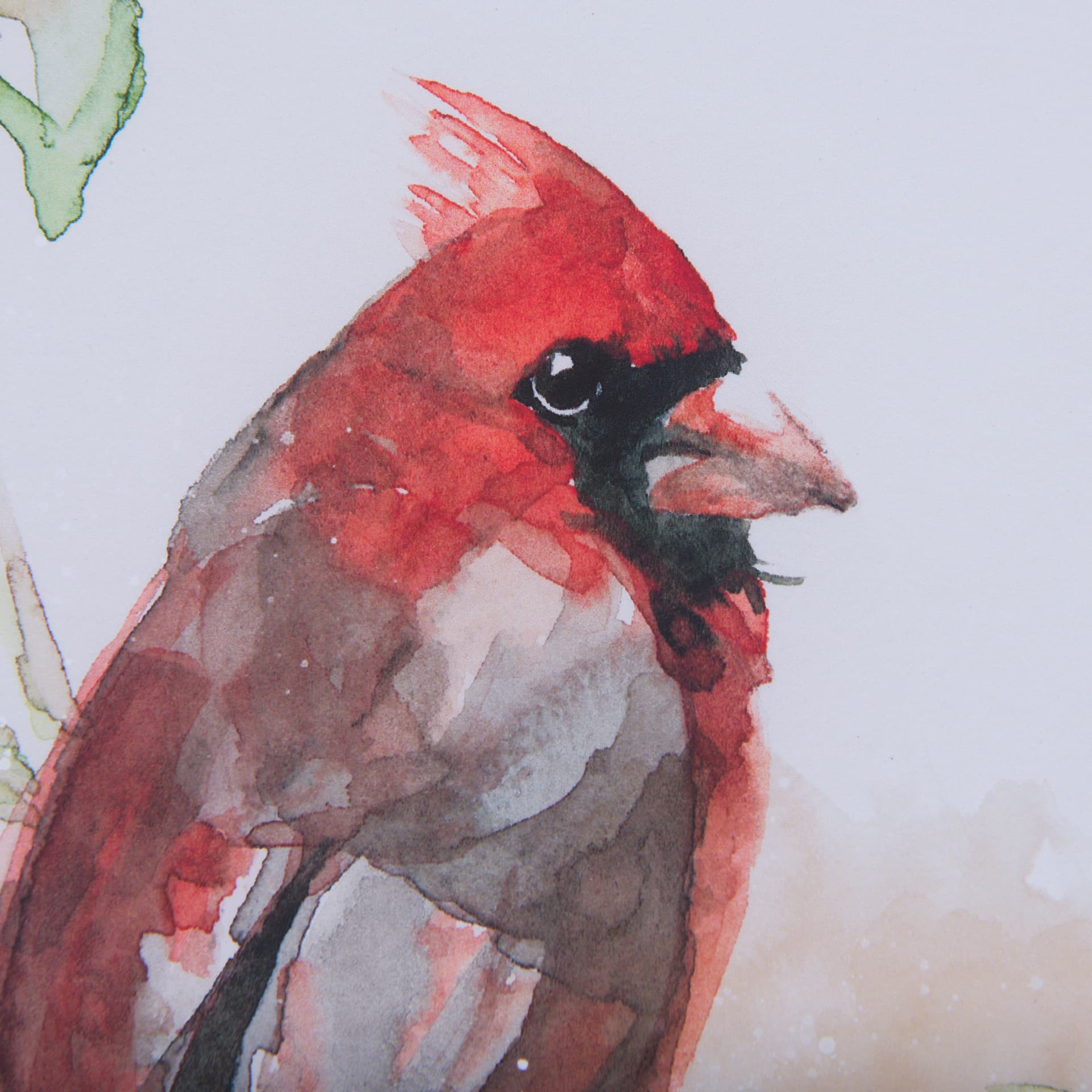 Cardinal IV by Mercana Studio a Hand Embellished Textured Framed Art Print Matted under Glass — product photograph