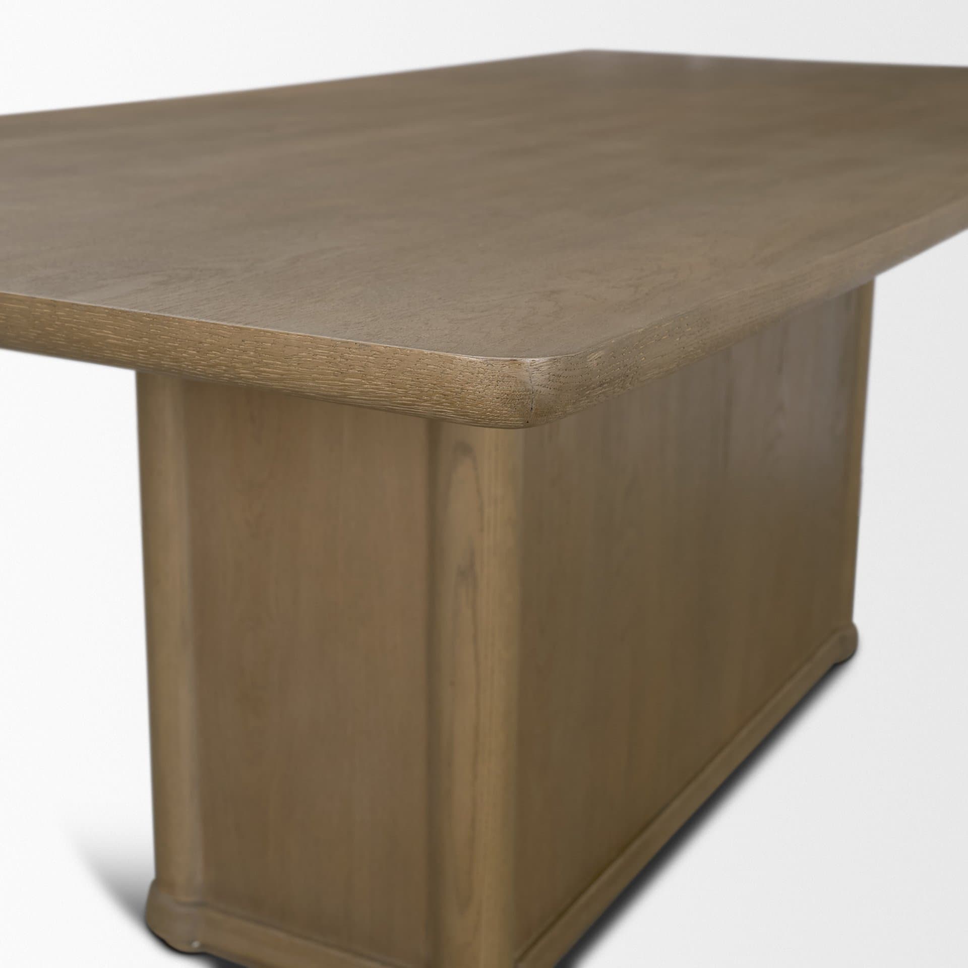 Alden 84"L x 40"W Rectangular Pedestal Dining Table | Modern | Brown Wood | Seats 8 — product photograph