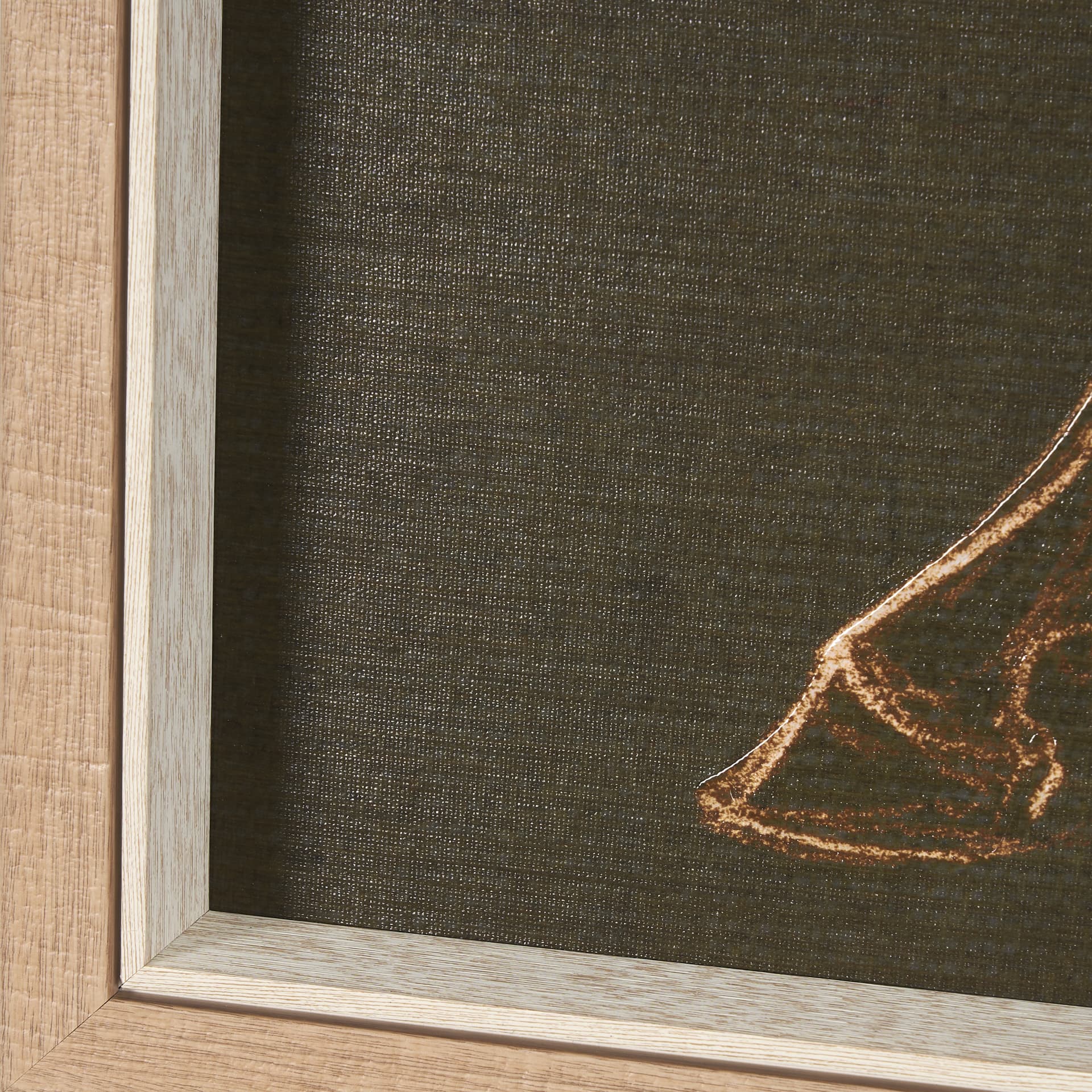 Horse IV Olive by Mercana Studio a Hand Embellished Textured Framed Art Print — product photograph