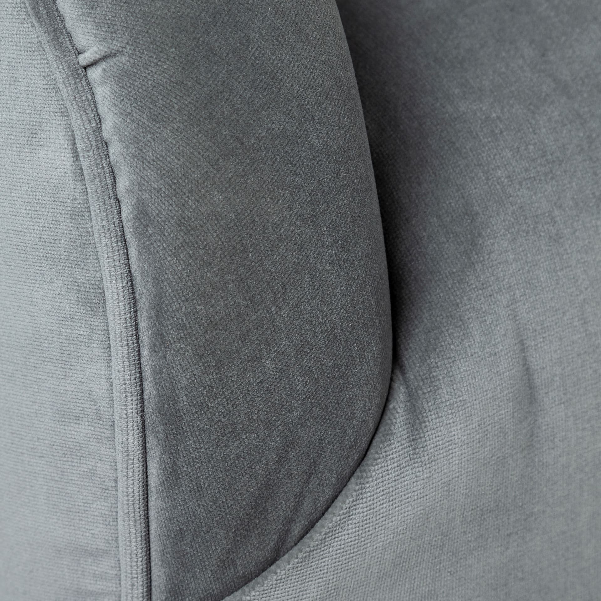 James II Gray Blue Velvet Covered Seat w Gold Swivel Base Accent Chair — product photograph