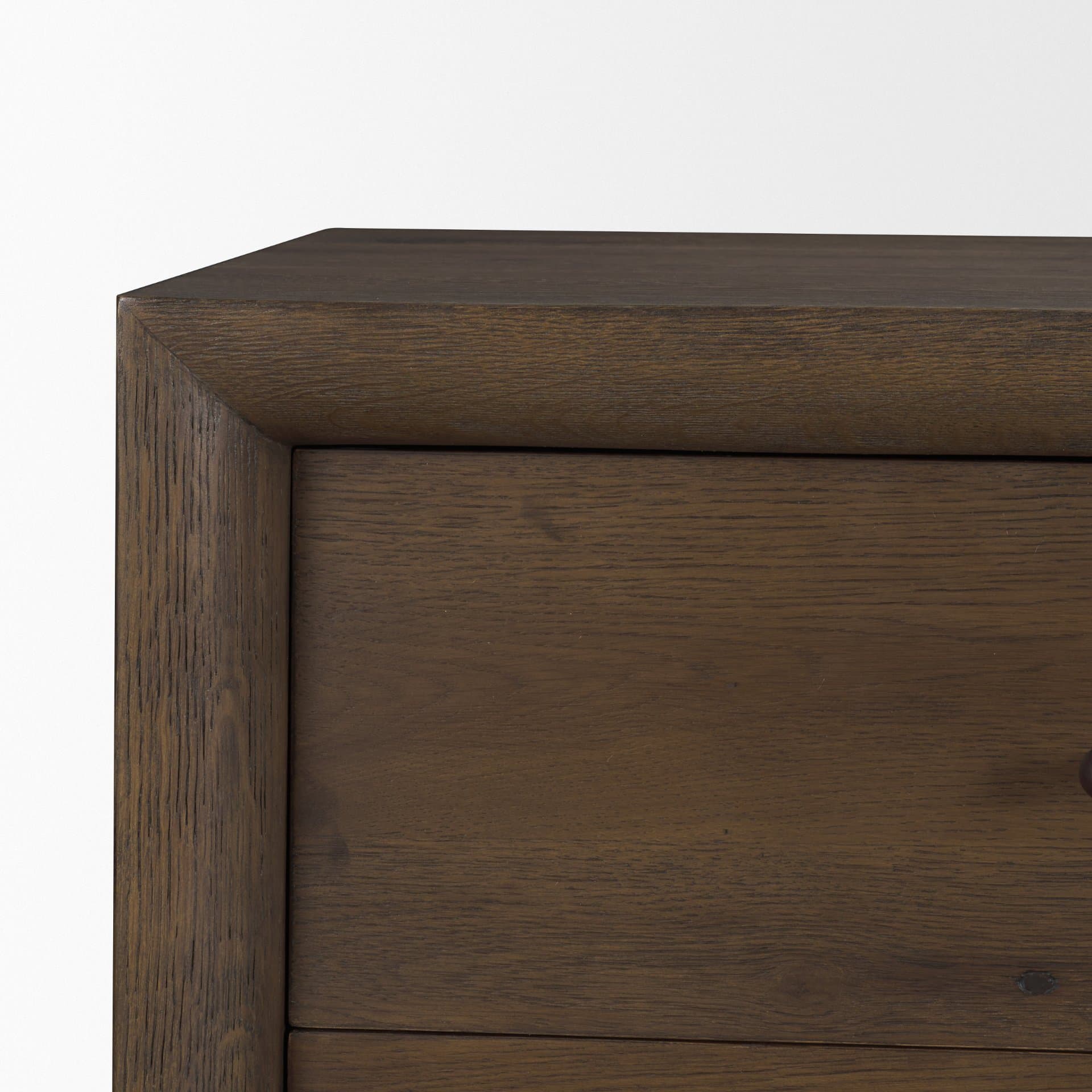 Belford 6-Drawer Dark Brown Oak Wood Dresser — product photograph
