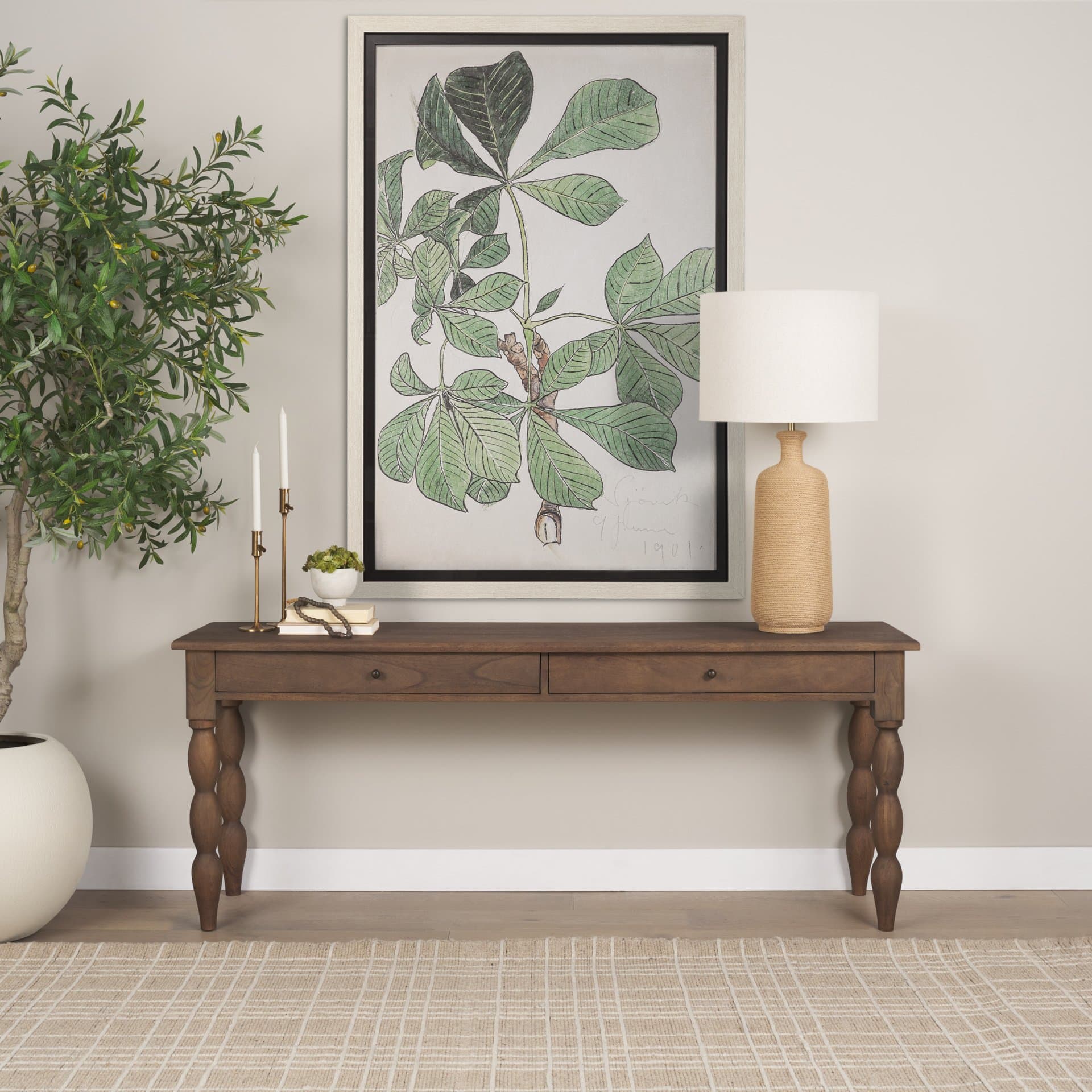 Bald Akvarellmalning by John Bauer a Hand Embellished Textured Framed Art Print Matted under Glass — product photograph