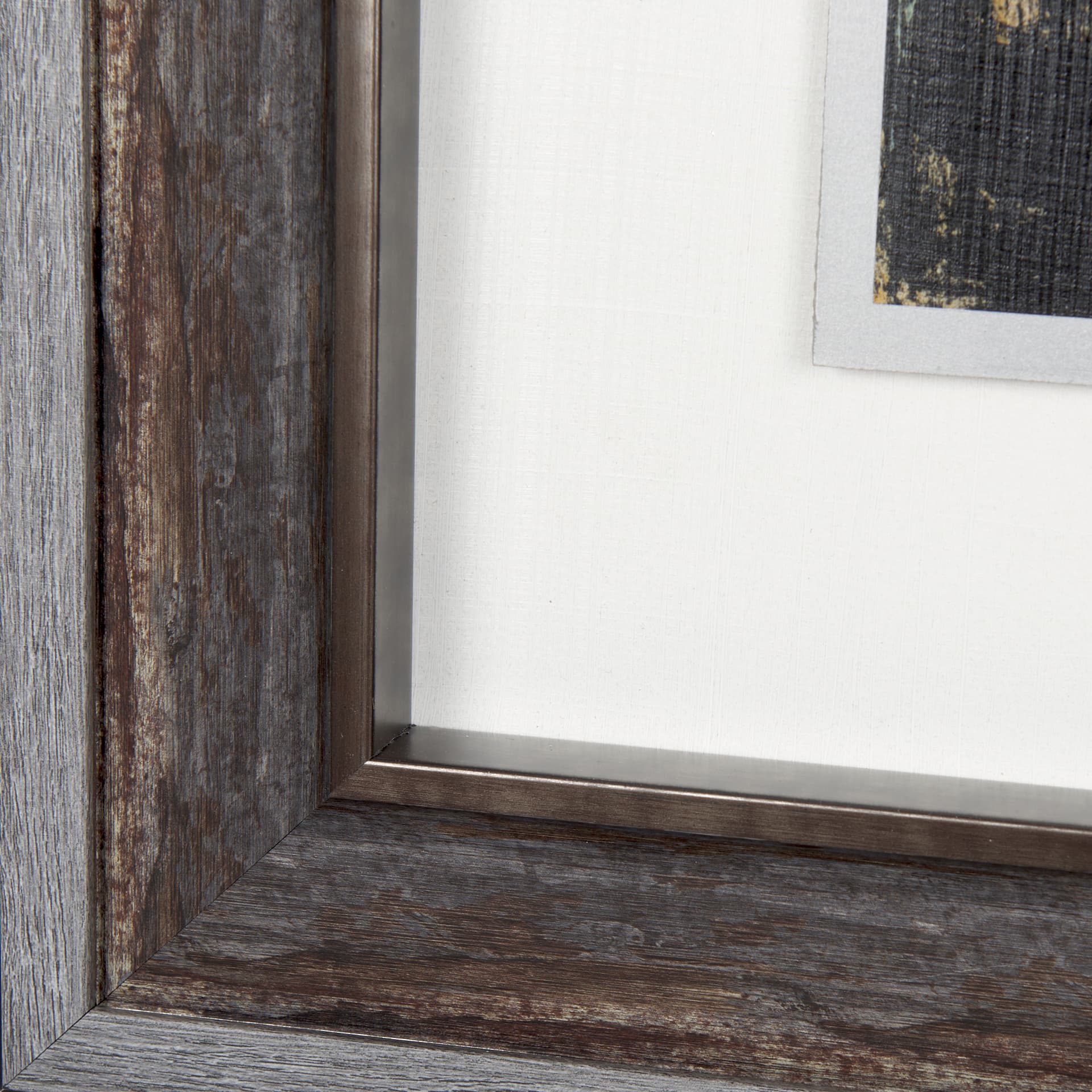 Silver and gold Inspiration I by Mercana Studio a Hand Embellished Textured Framed Art Print — product photograph