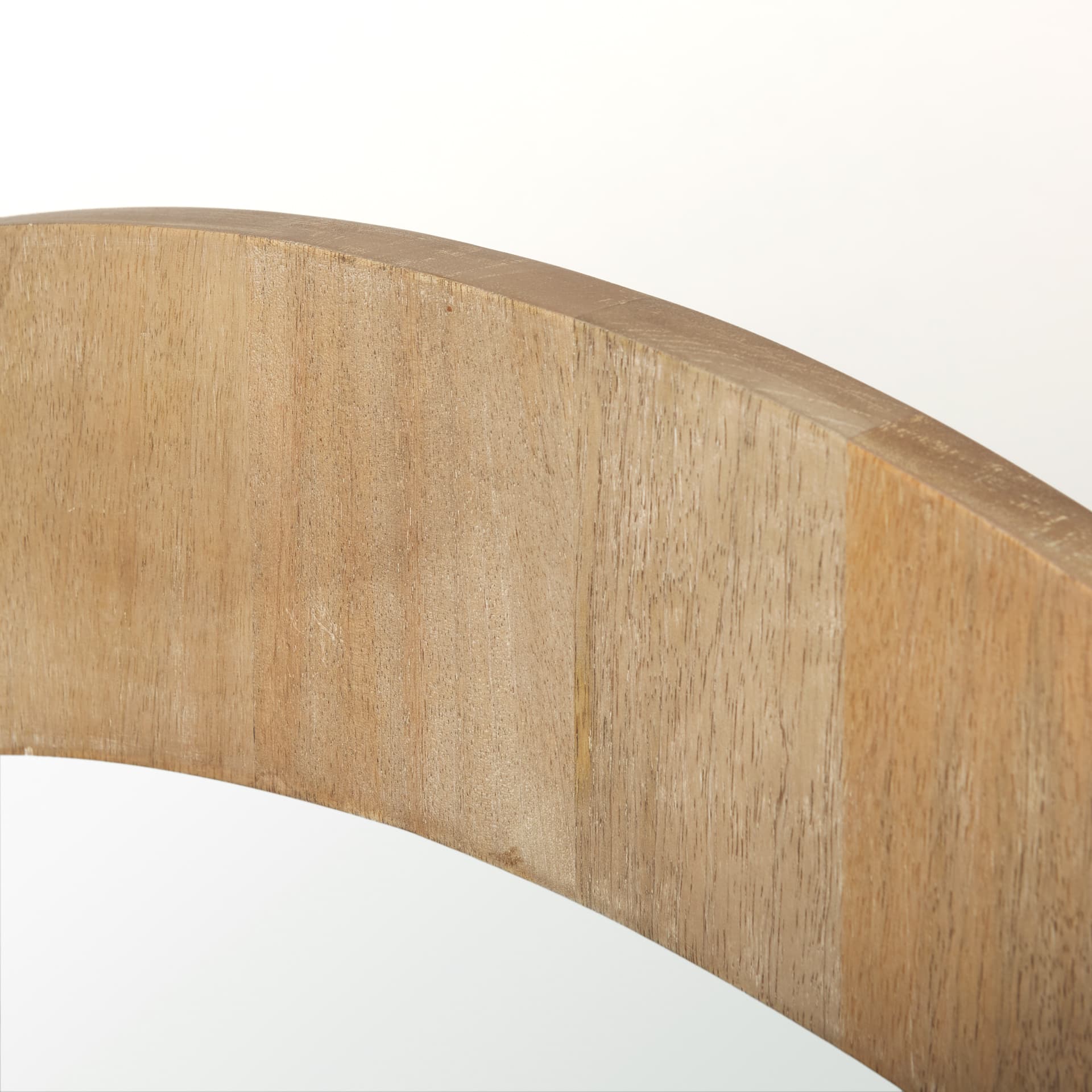Celeste Light Brown Wood Small Mirror — product photograph