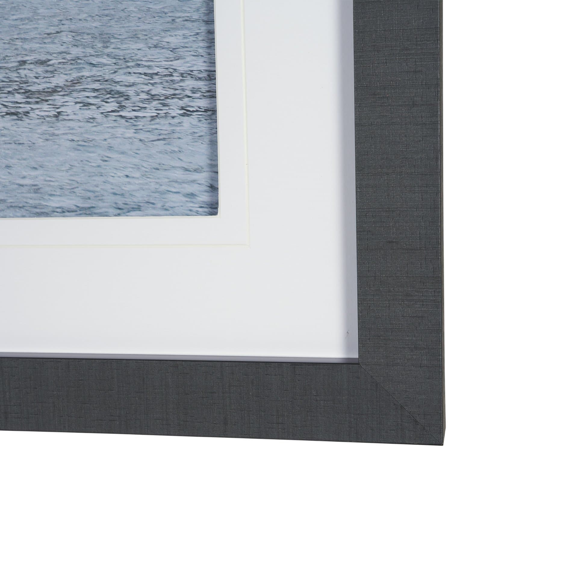 Waterfront in Bergen, Norway by Richard Silver Textured Framed Photo Print Matted under Glass — product photograph