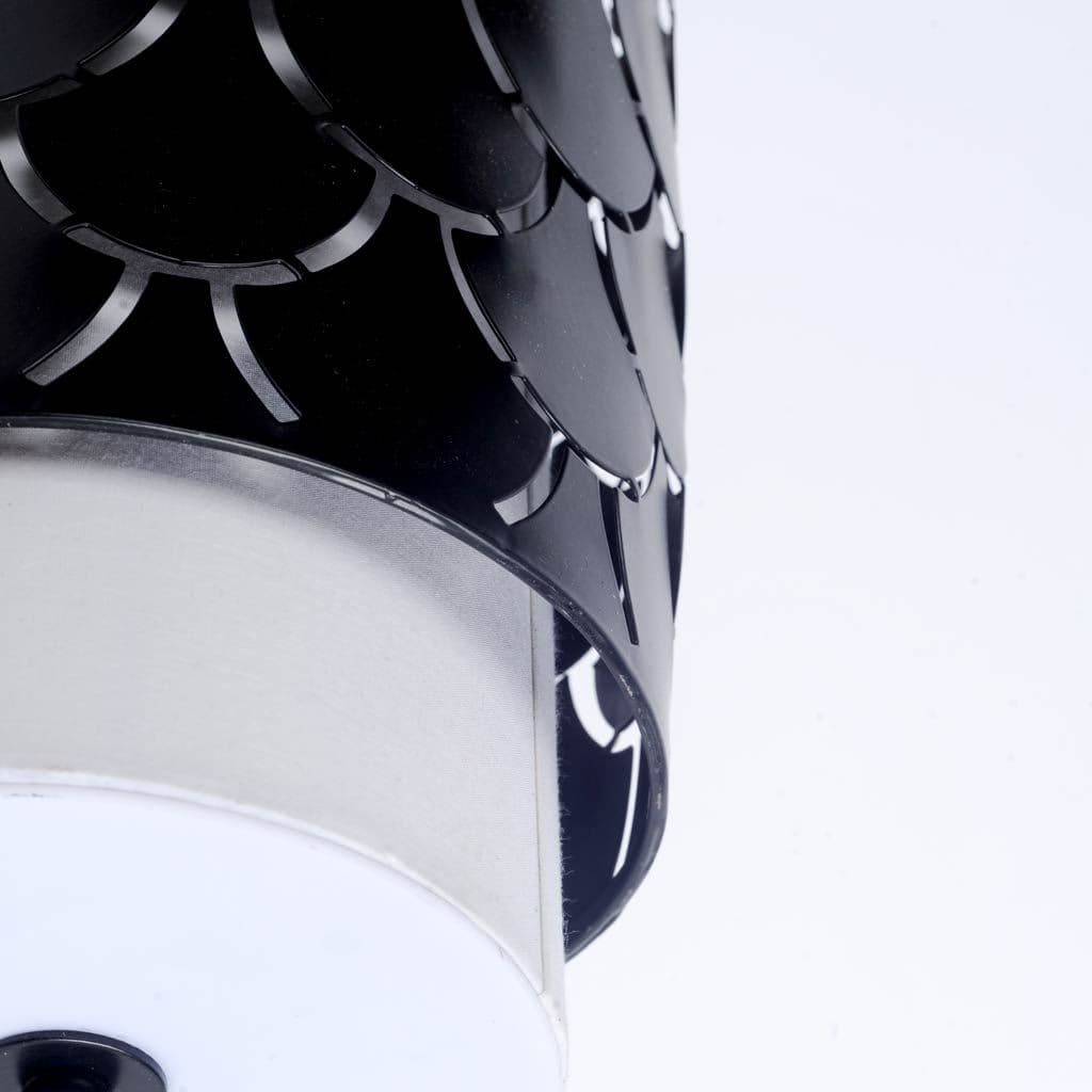 Brasseur III 10.5x22 Black Toned Metal Fish Scale Wall Sconce — product photograph