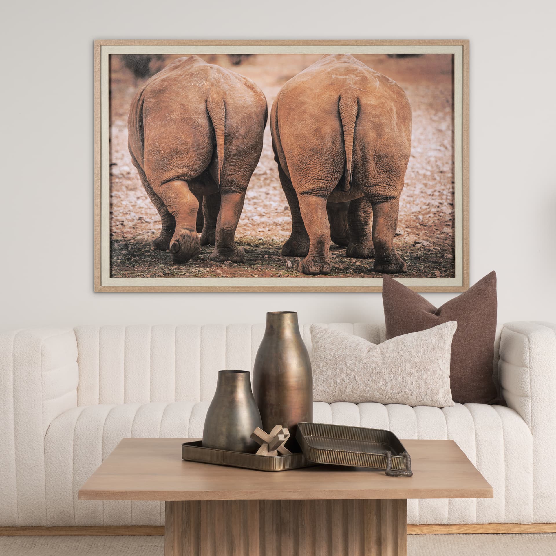 Walking Away by Mercana Studio a Hand Embellished Textured Framed Photo Art Print Matted under Glass — in a styled room