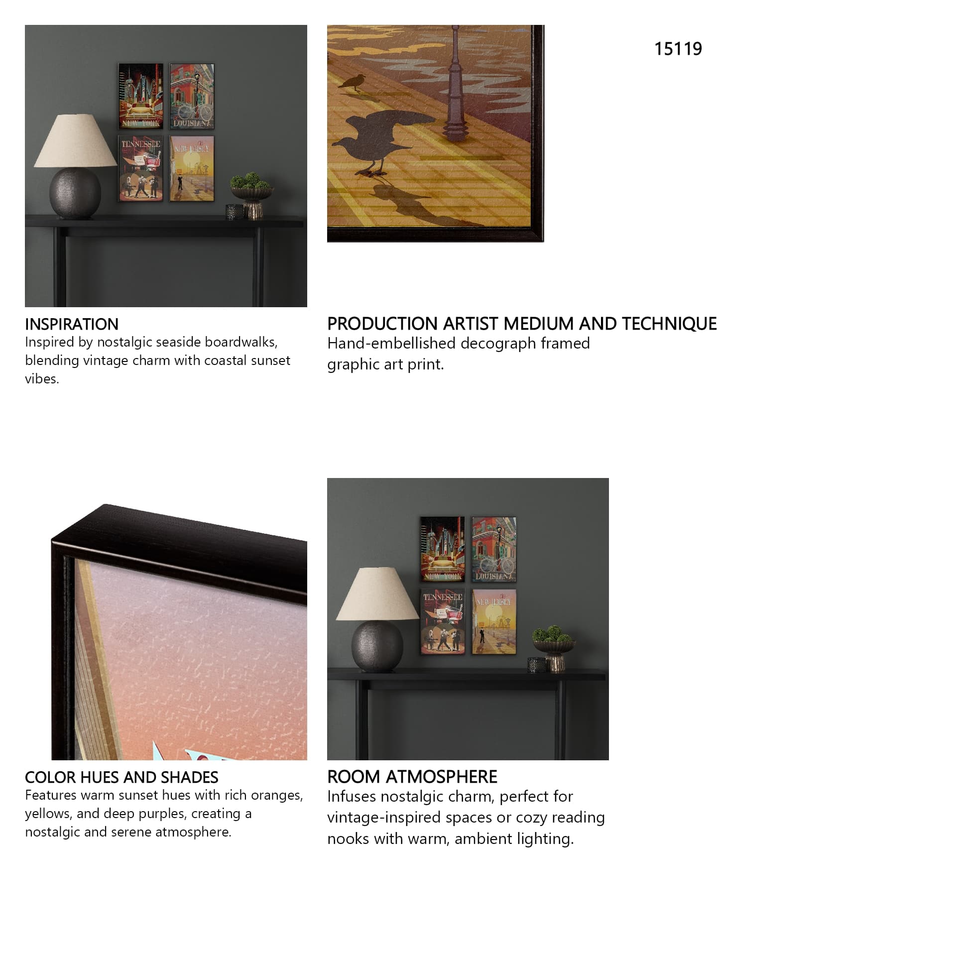 New Jersey Go USA (SM) by Mercana Studio a Hand Embellished Decograph Framed Art Print — in a styled room