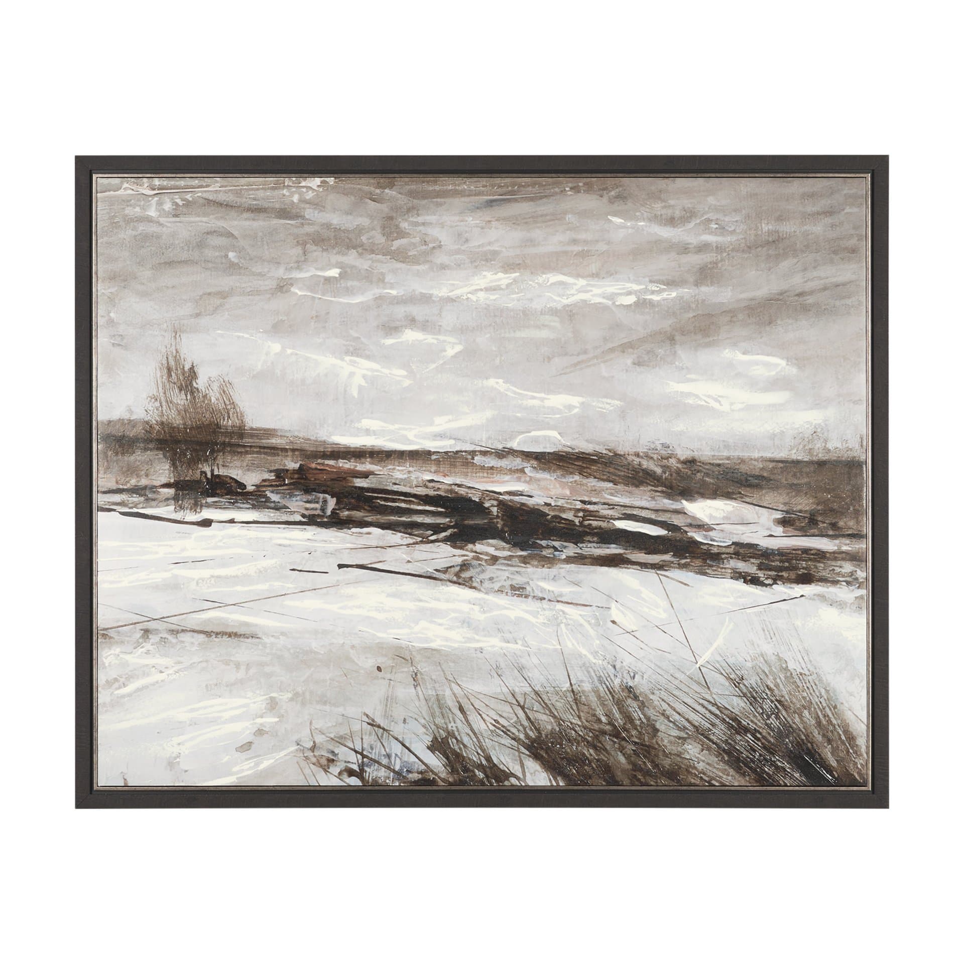 Quiet Horizons I by Mercana Studio Hand-Embellished Textured Framed Canvas Artwork — product photograph