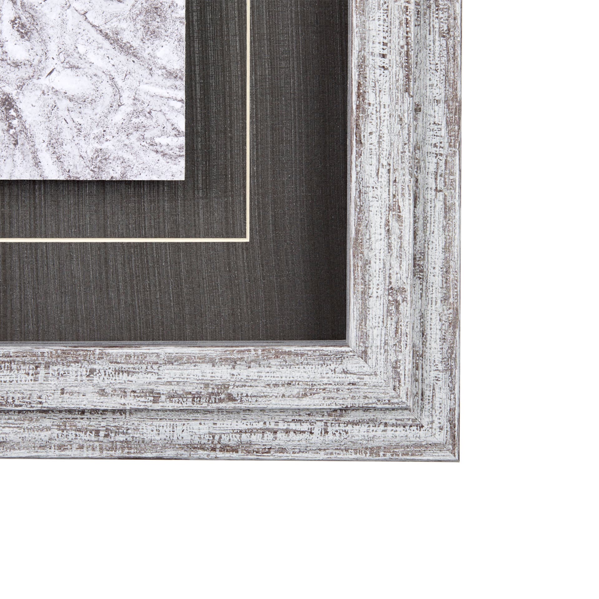 Vintage Tile Collection II by Mercana Studio a Hand Embellished Textured Framed Art Print — product photograph