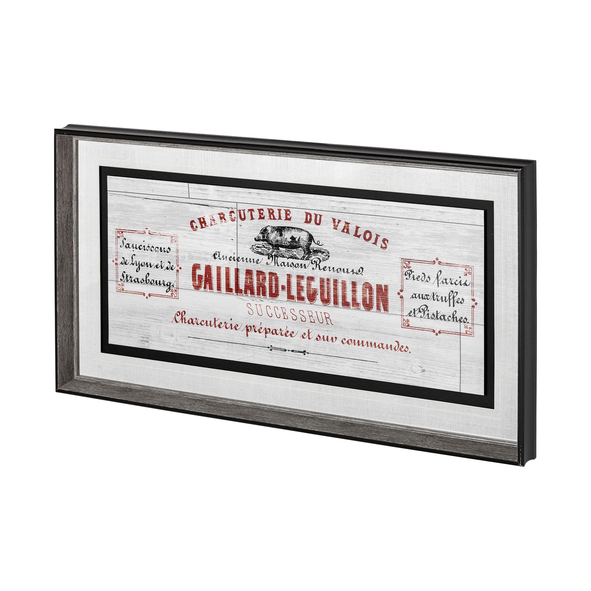 Animal Bill of Sales I Gray Wood Mercana Studio Hand Embellished Framed Art Print Matted under Glass — product photograph