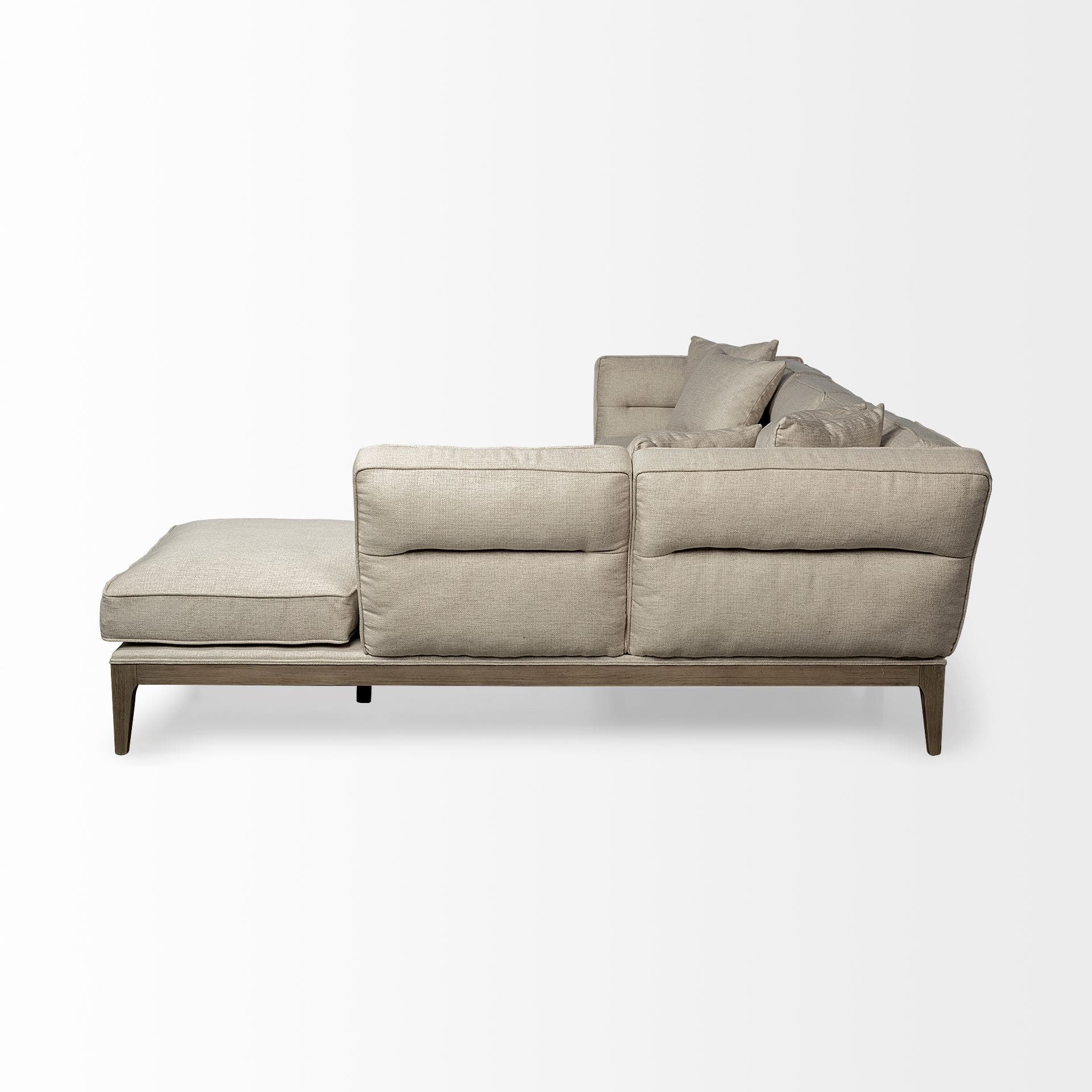 Denali III Beige Upholstered Wooden Frame Sectional — product photograph