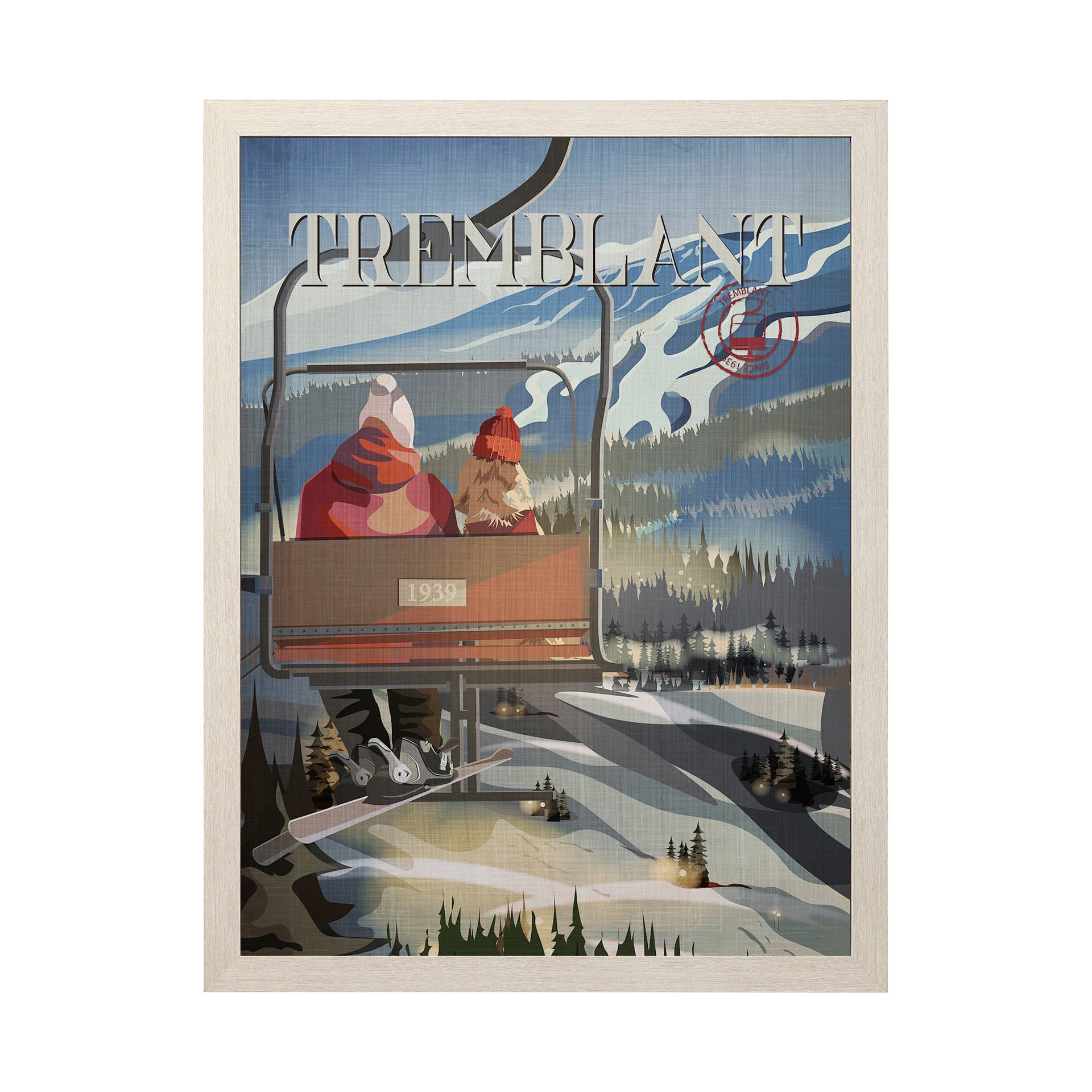 Tremblant Go Canada (L) by Mercana Studio a Hand Embellished Decograph Framed Art Print — product photograph