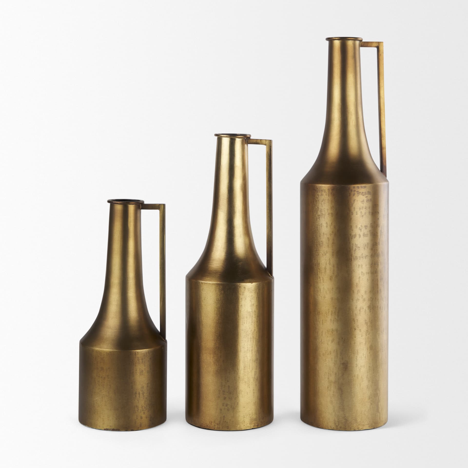 Aubrey Medium 18.0H Gold Iron Jug Vase — product photograph