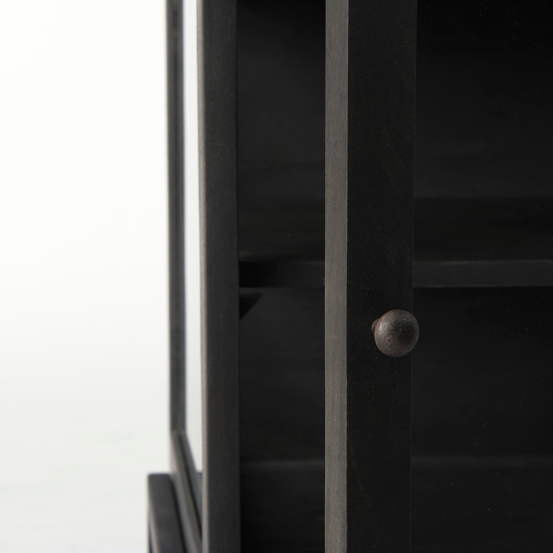 Arelius 20L x 18W x 26H Black-Brown Wood W/ Black Metal Frame End/Side Table — product photograph