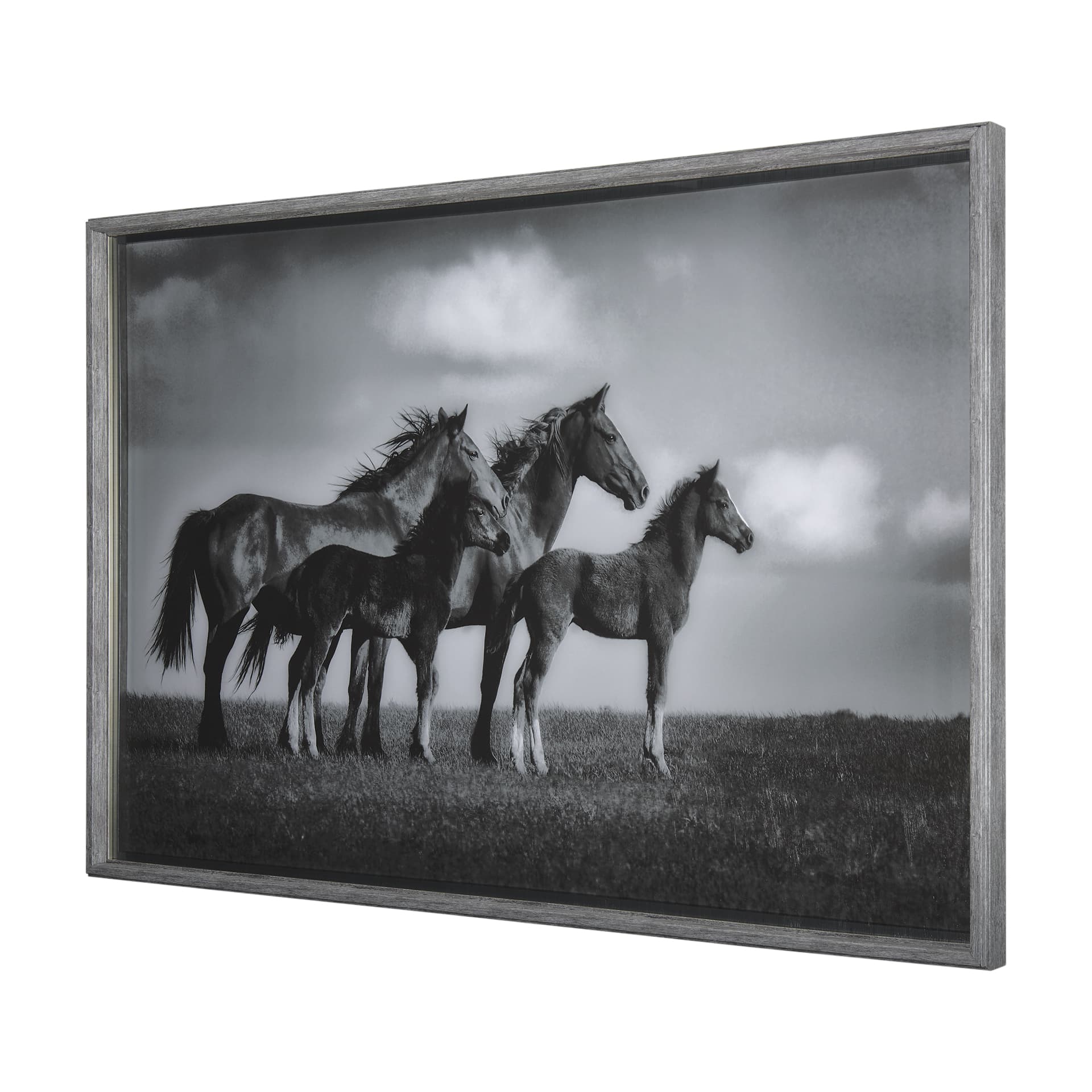 Focused by Mercana Studio a Hand Embellished Textured Framed Photo Art Print Matted under Glass — product photograph