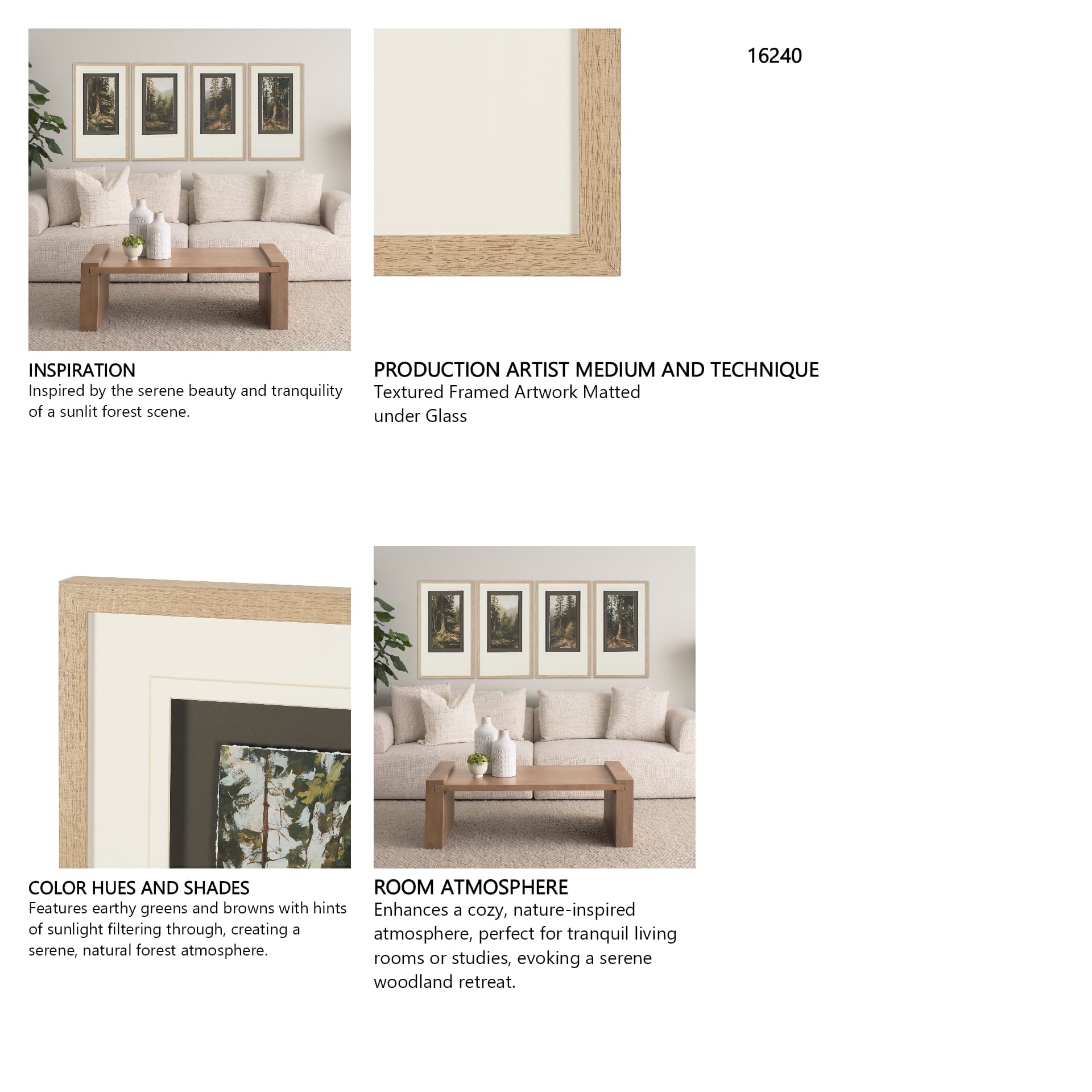 Heart of the Forest I by Mercana Studio Textured Framed Artwork Matted under Glass — in a styled room