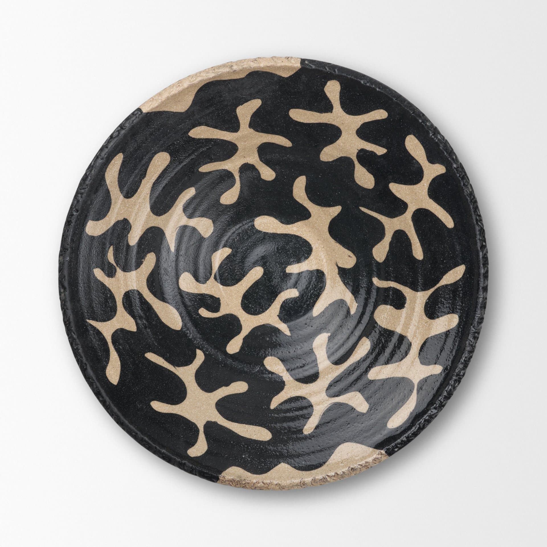 Bosma Black and Cream Ceramic Decorative Bowl — product photograph