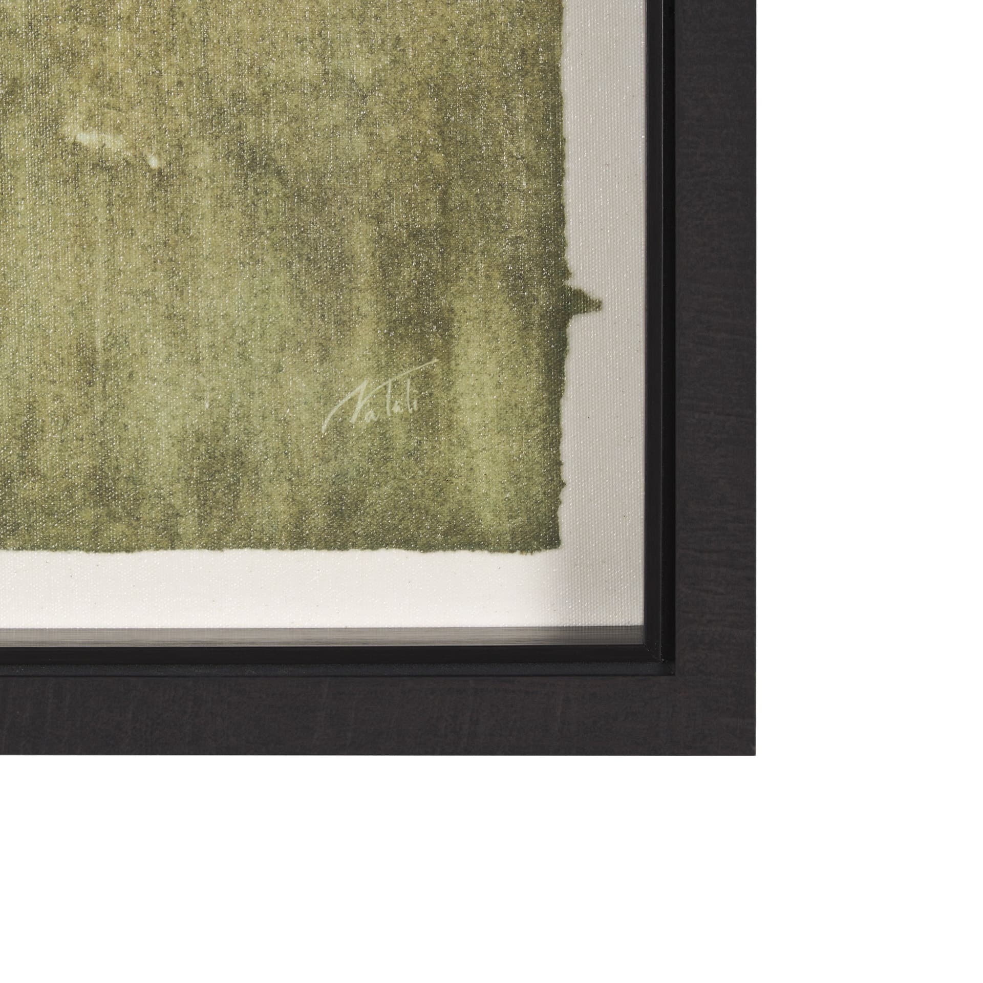 Rolling Fields I Hand Embellished Black Framed Watercolor Art Print on Paper Mounted with Backing — product photograph