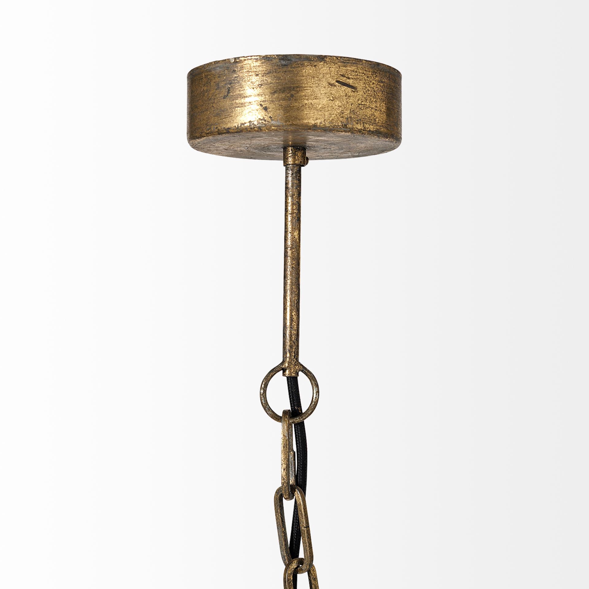 Chiron II 36L x 36W x 38H Gold Metal Globe Six Bulb Chandelier — product photograph