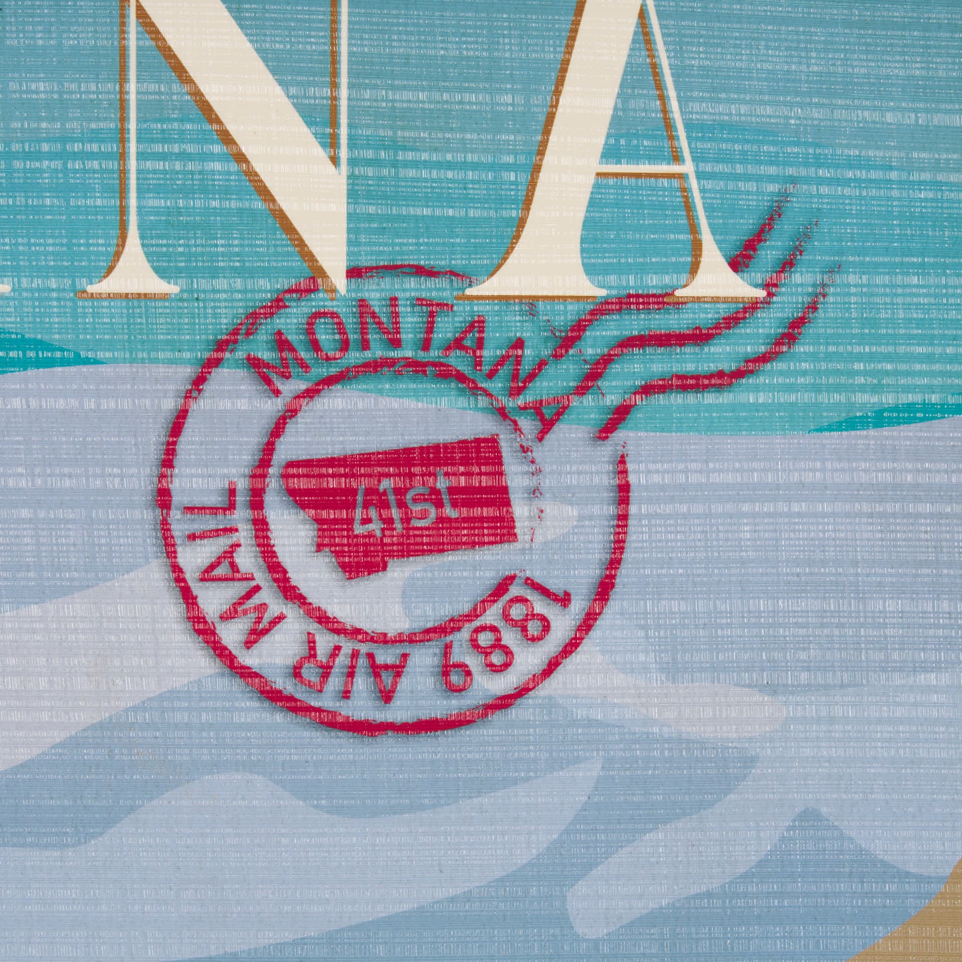Montana Go USA (L) by Mercana Studio a Hand Embellished Decograph Framed Art Print — product photograph