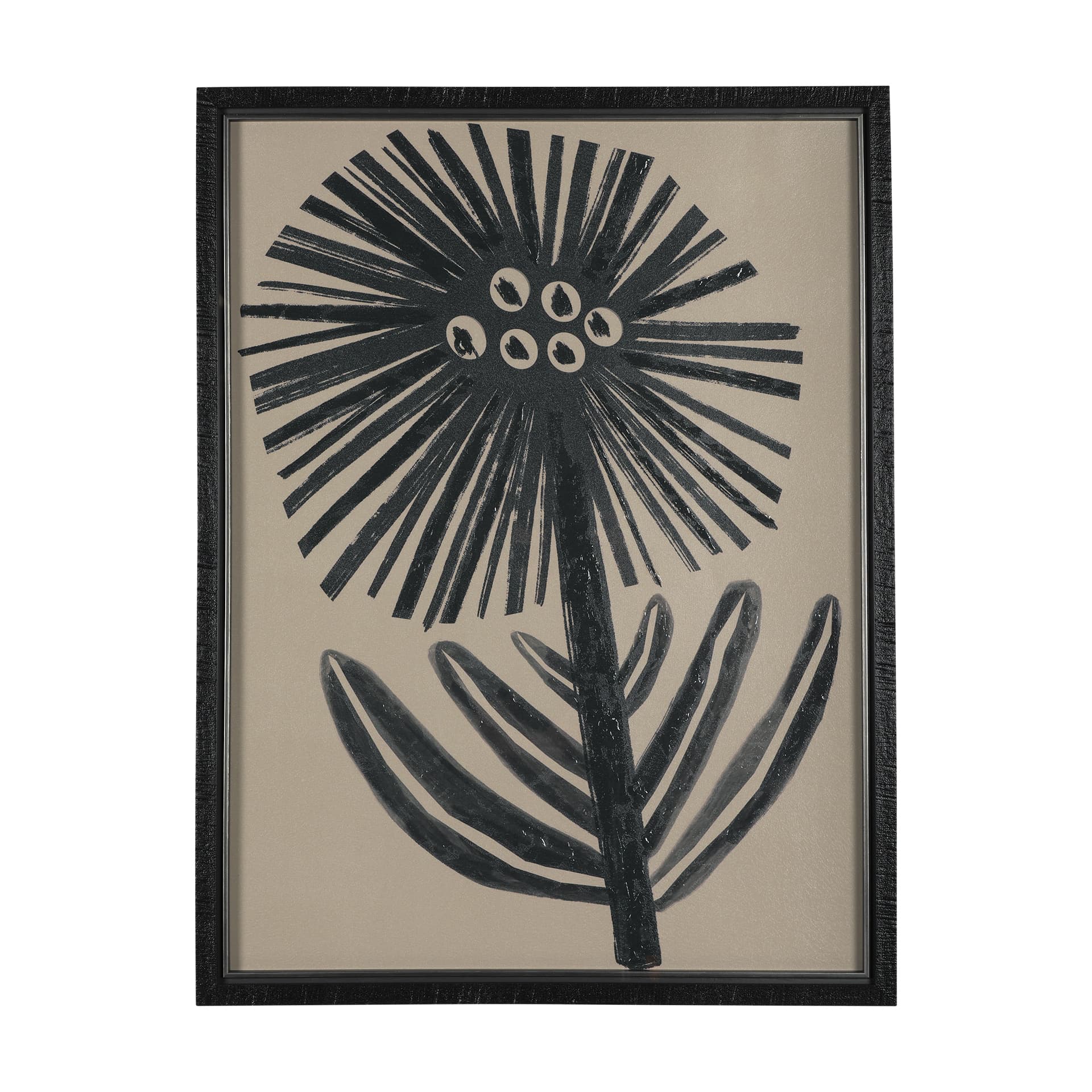 Simple Floral - Bloom by Mercana Studio Hand Embellished Textured Framed Art Photo Matted under Glas — product photograph