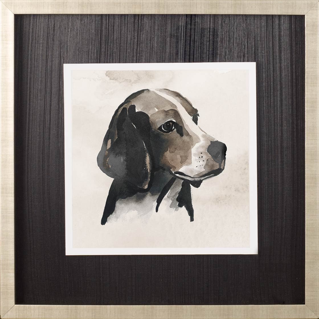 Small Inked Dogs II by Grace Popp a Hand Embellished Textured Framed Art Print Matted under Glass — product photograph