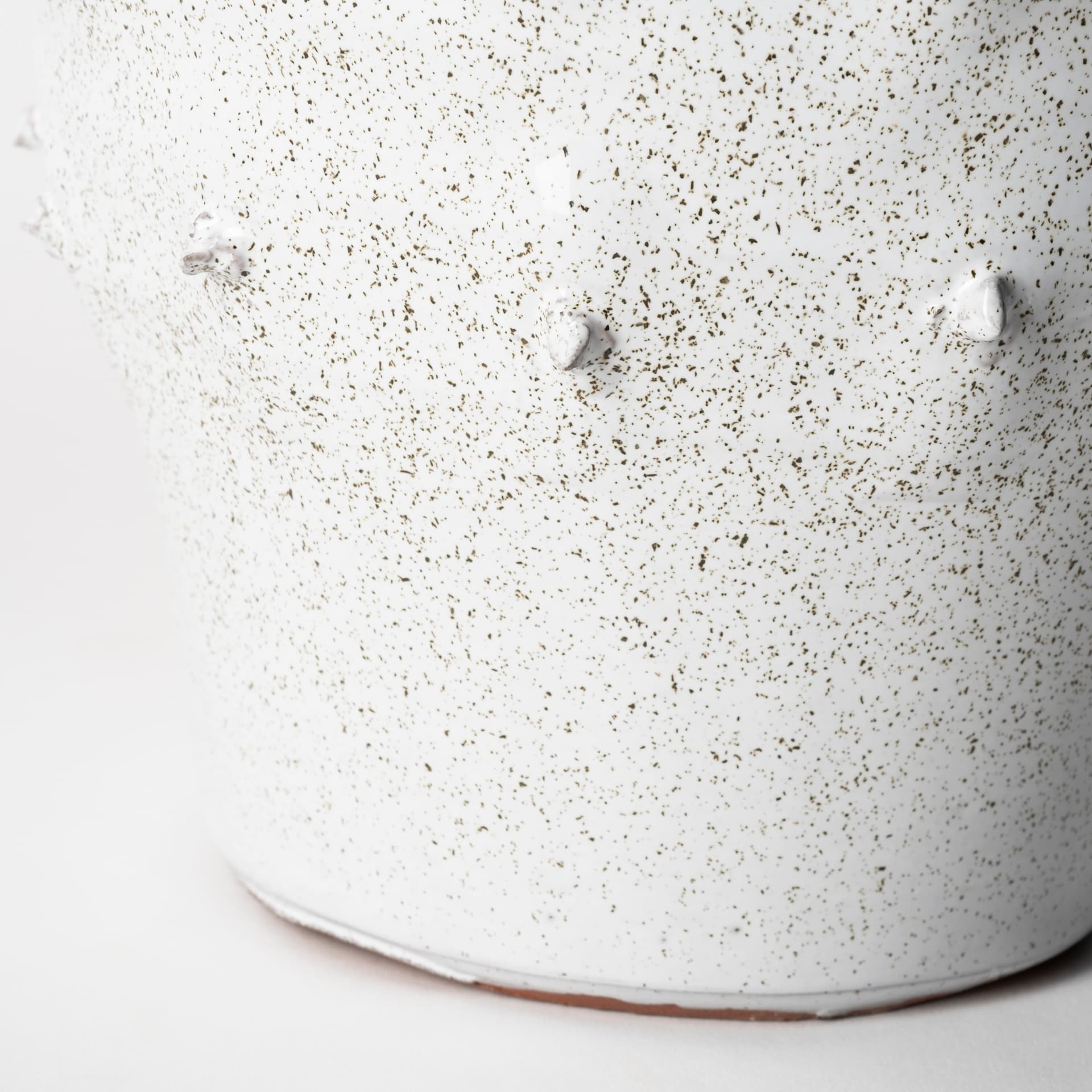 Julian Small Glossy White Ceramic Spoked Vase — product photograph