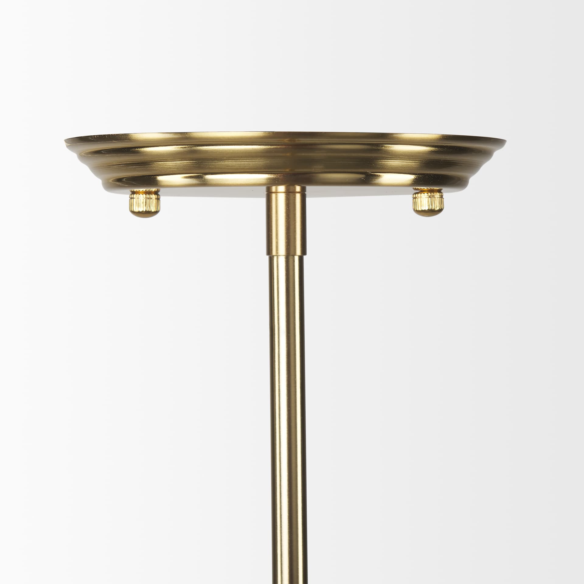 Farrah Frosted Glass Globe w/ Gold Metal Pendant Light — product photograph