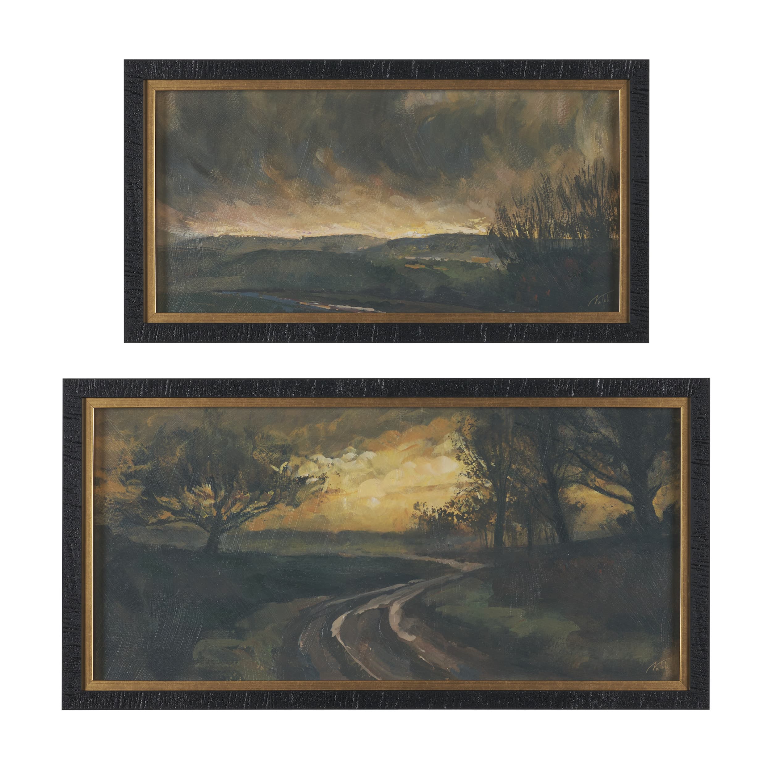 Dawns Light (Set of 2) by Mercana Studio a Hand Embellished Framed Art Print — product photograph